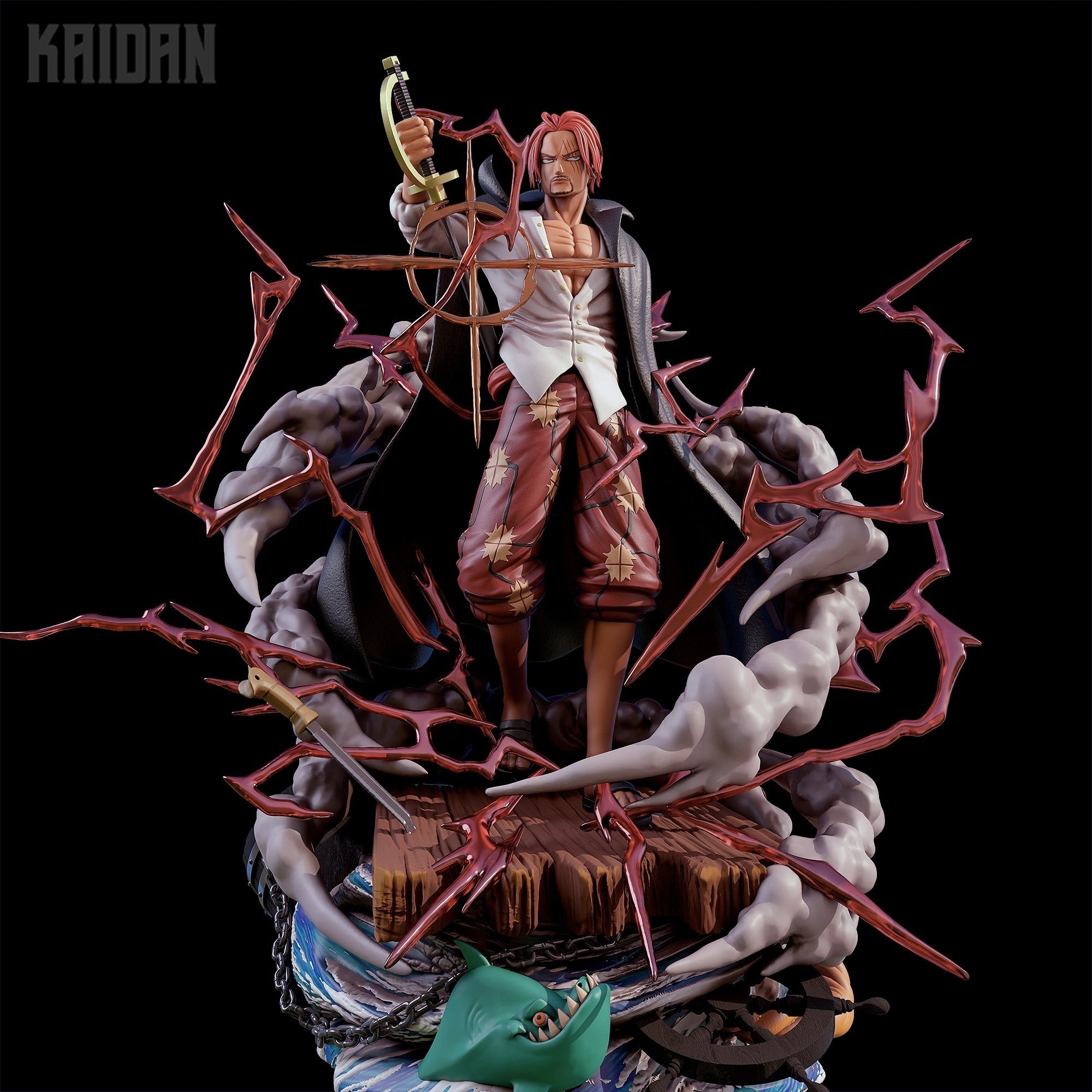 Shanks (One Piece) resin figure by Kaidan 3D — studio render 3