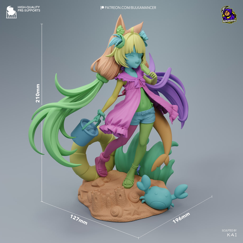 Sameko Saba (VTubers) resin figure by Bulkamancer — studio render 8