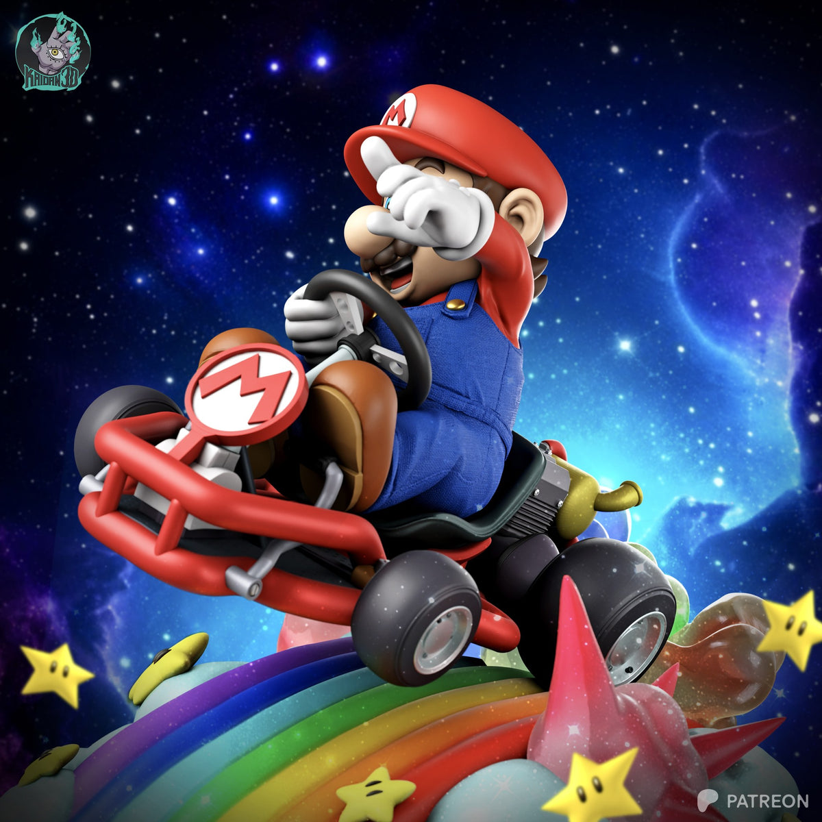 Super Mario (Super Mario) resin figure by Kaidan 3D — studio render 3