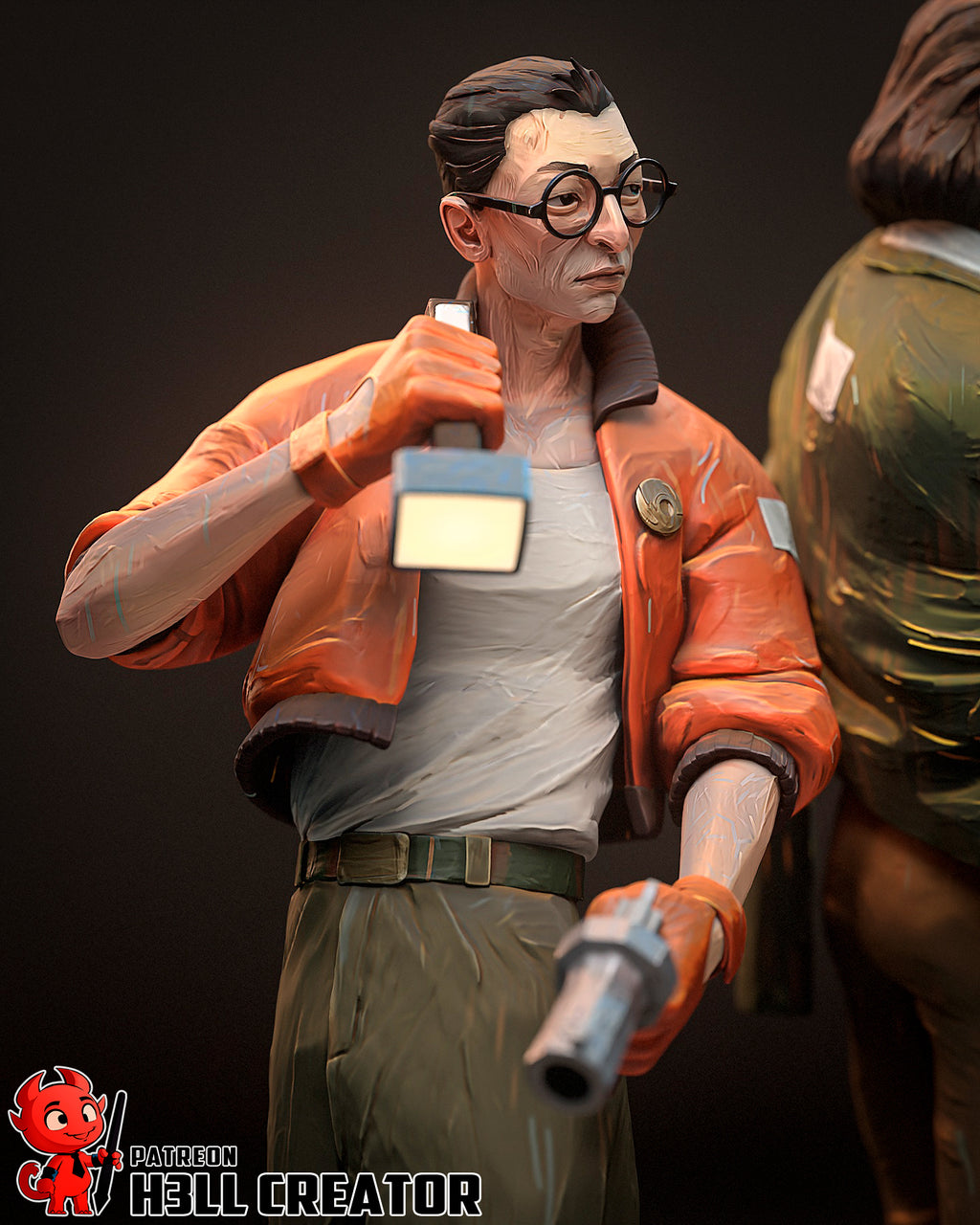 Harry and Kim (Disco Elysium) resin figure by h3LLcreator — studio render 8