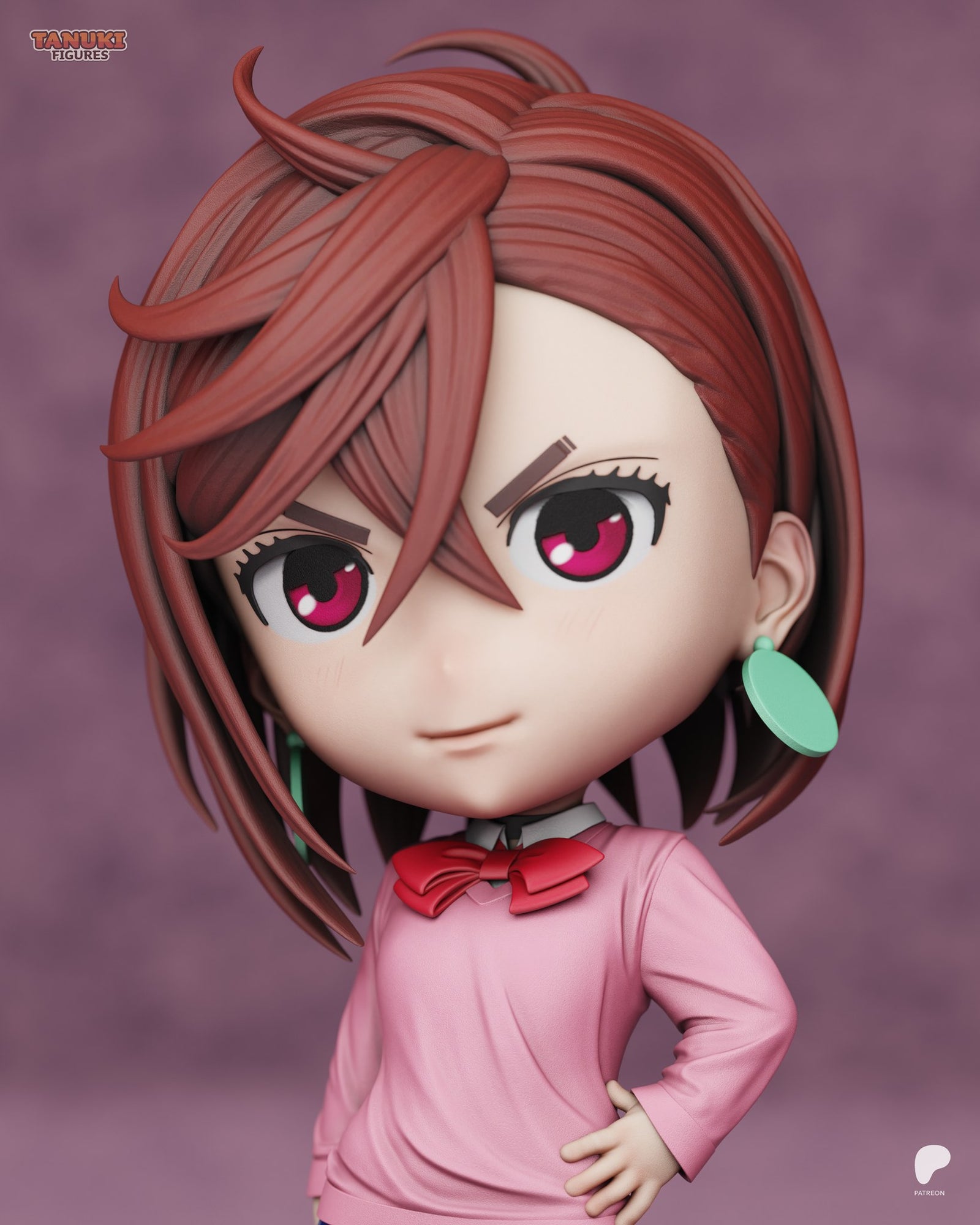 Momo Ayase (Dandadan) resin figure by Tanuki Figures — studio render 4