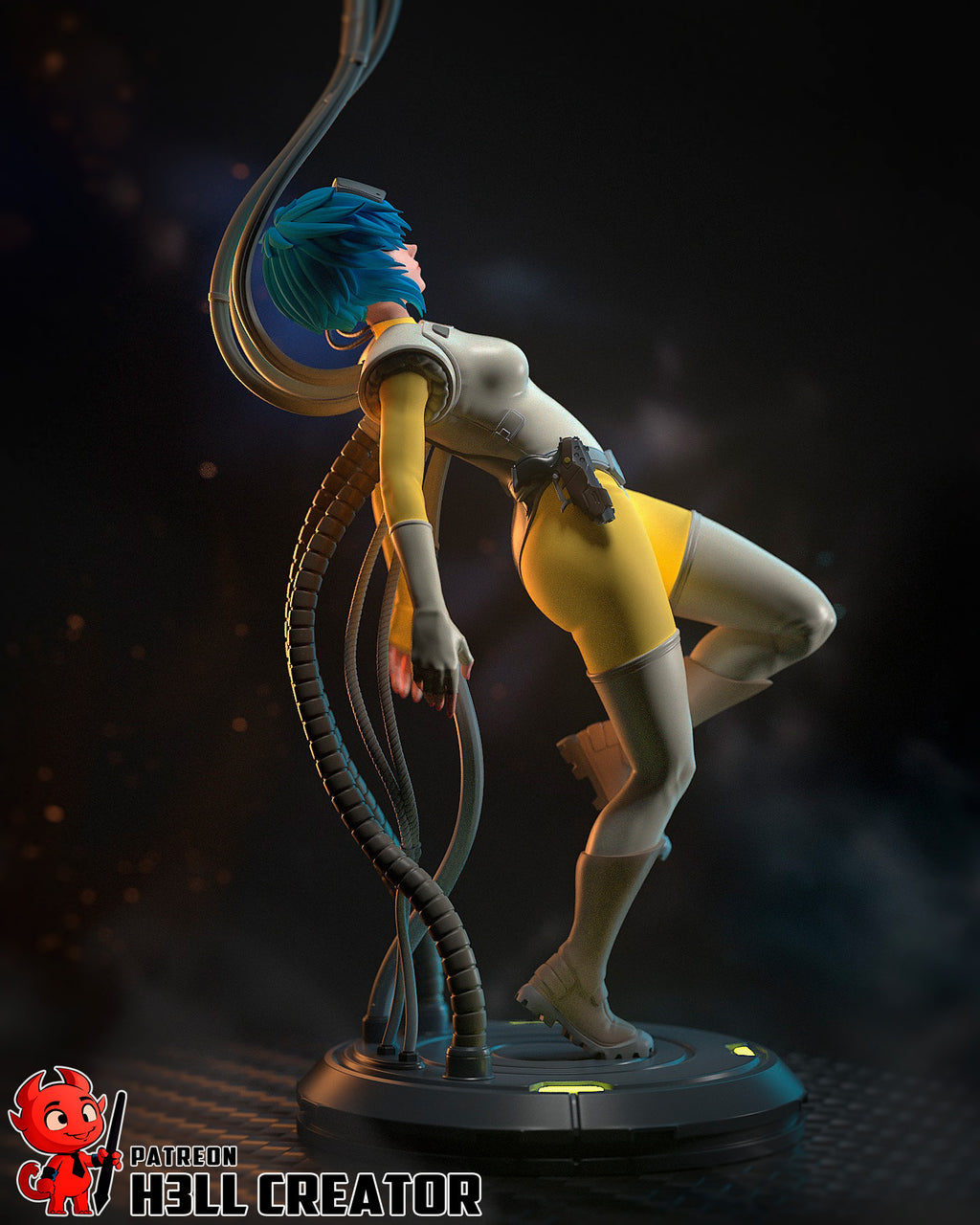 Motoko Kusanagi (Ghost in the Shell) resin figure by h3LLcreator — studio render 6