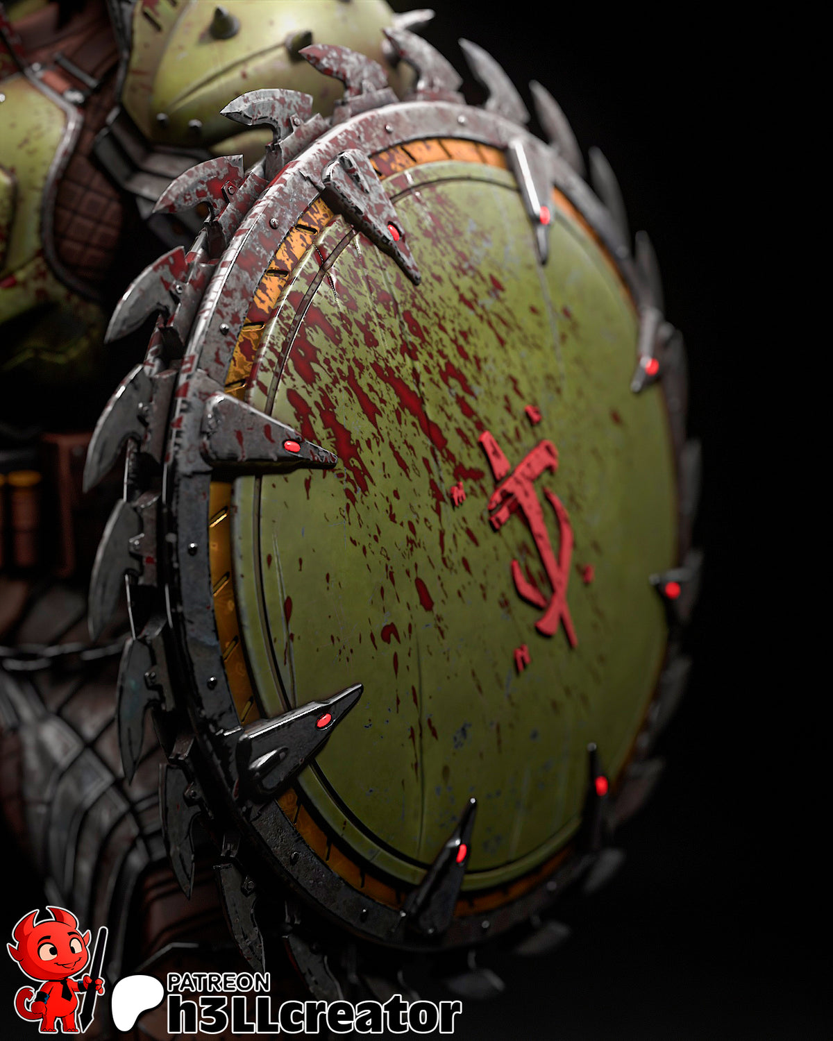 Doom Guy (Doom) resin figure by h3LLcreator — studio render 5