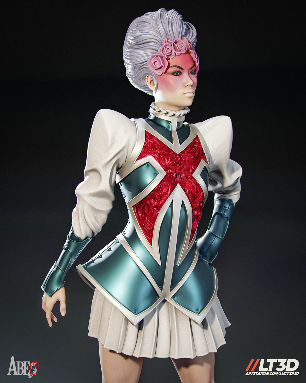 Betsy Braddock (Marvel) resin figure by Abe3D — studio render 7