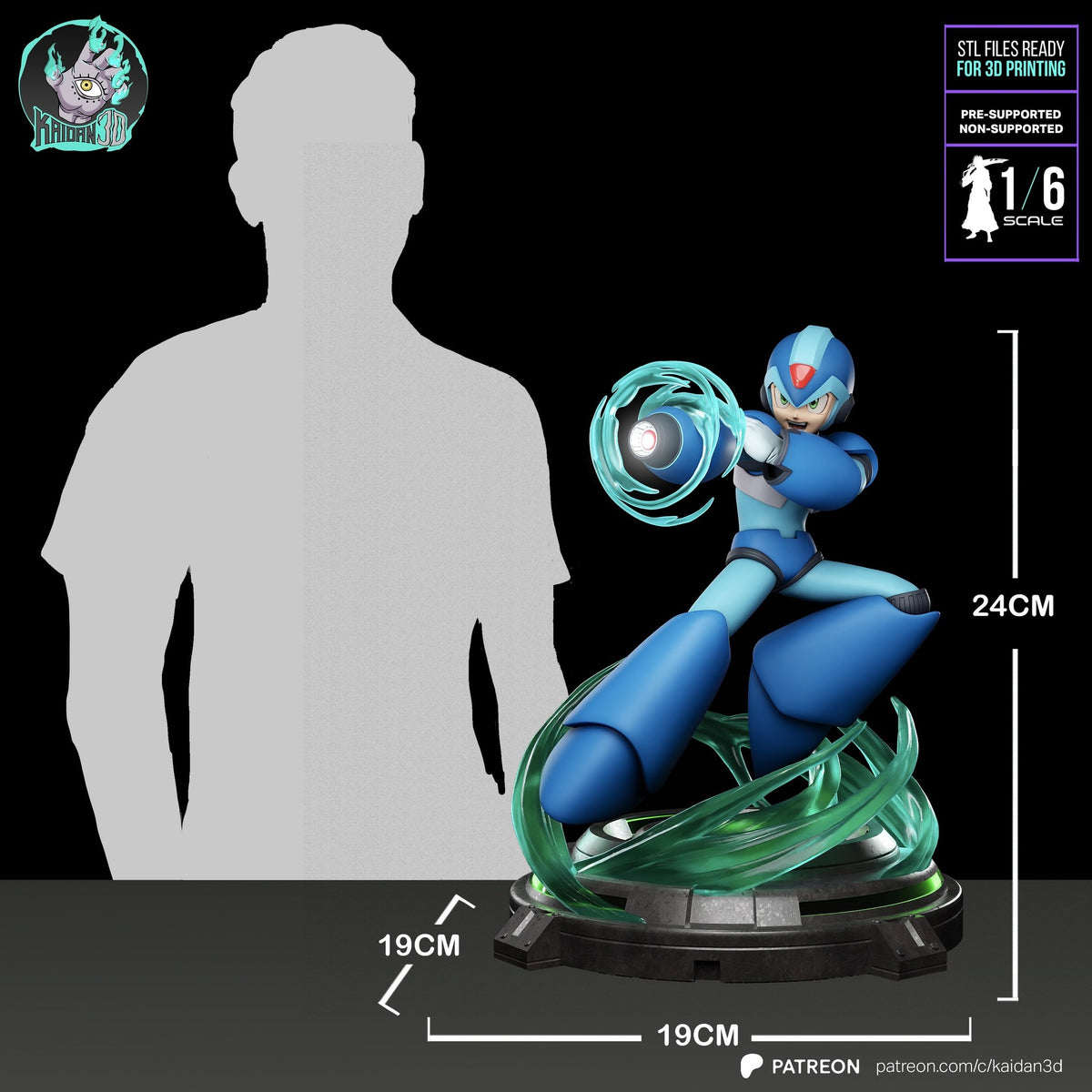 Megaman X (Megaman X) resin figure by Kaidan 3D — studio render 7
