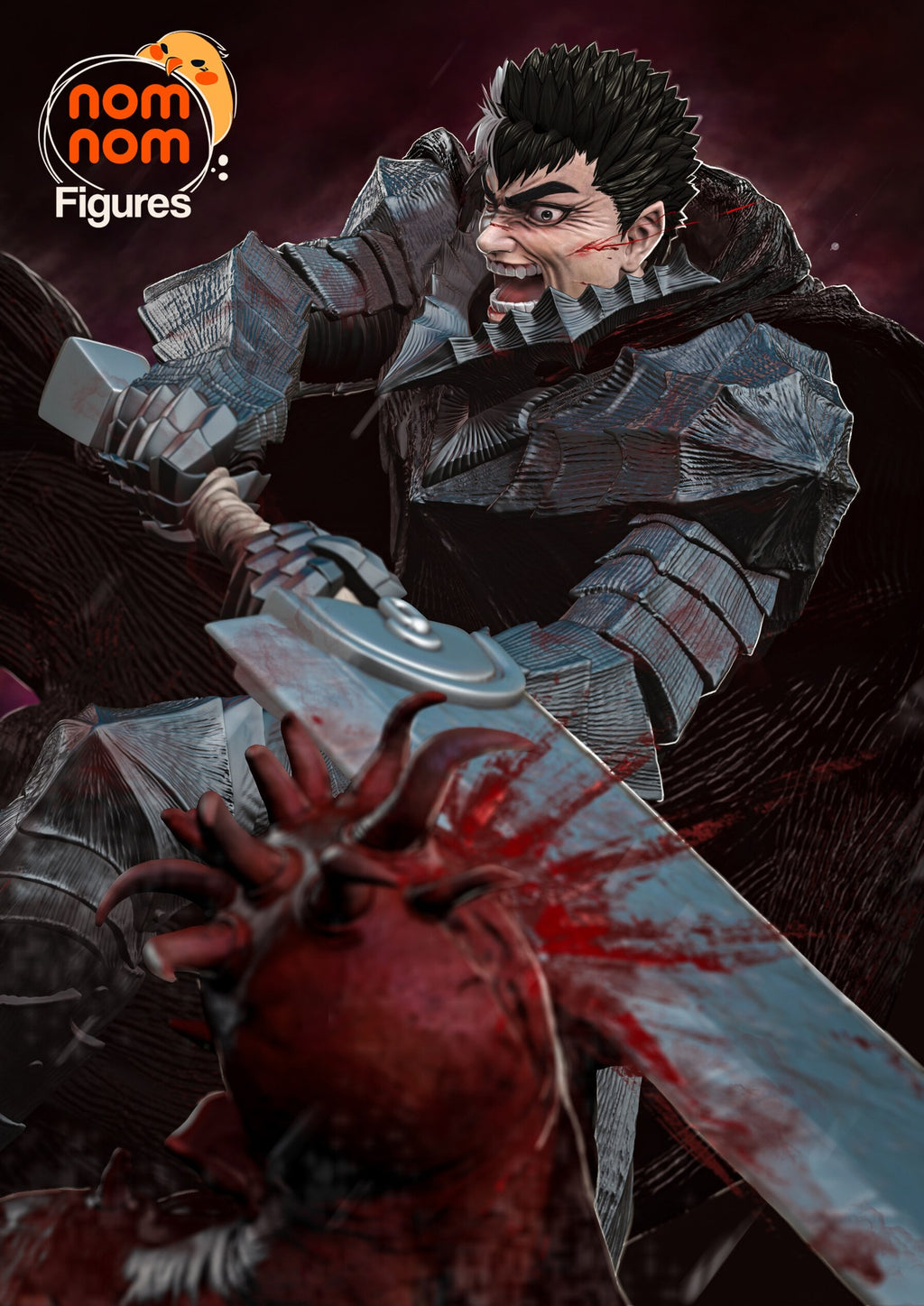 Guts Berserk resin figure by NomNom Figures — studio preview 1