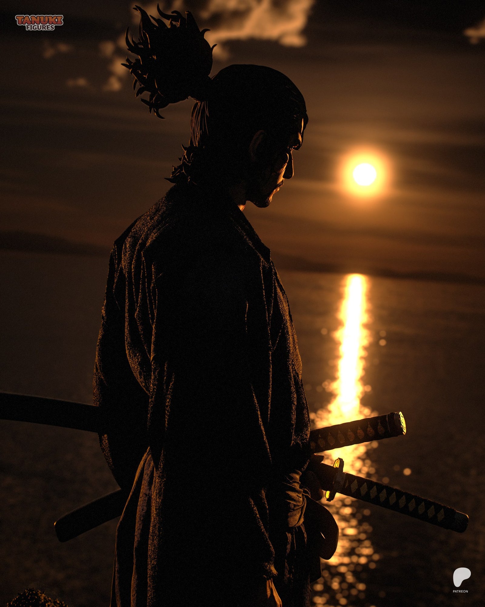 Miyamoto Musashi (Vagabond) resin figure by Tanuki Figures — studio render 5