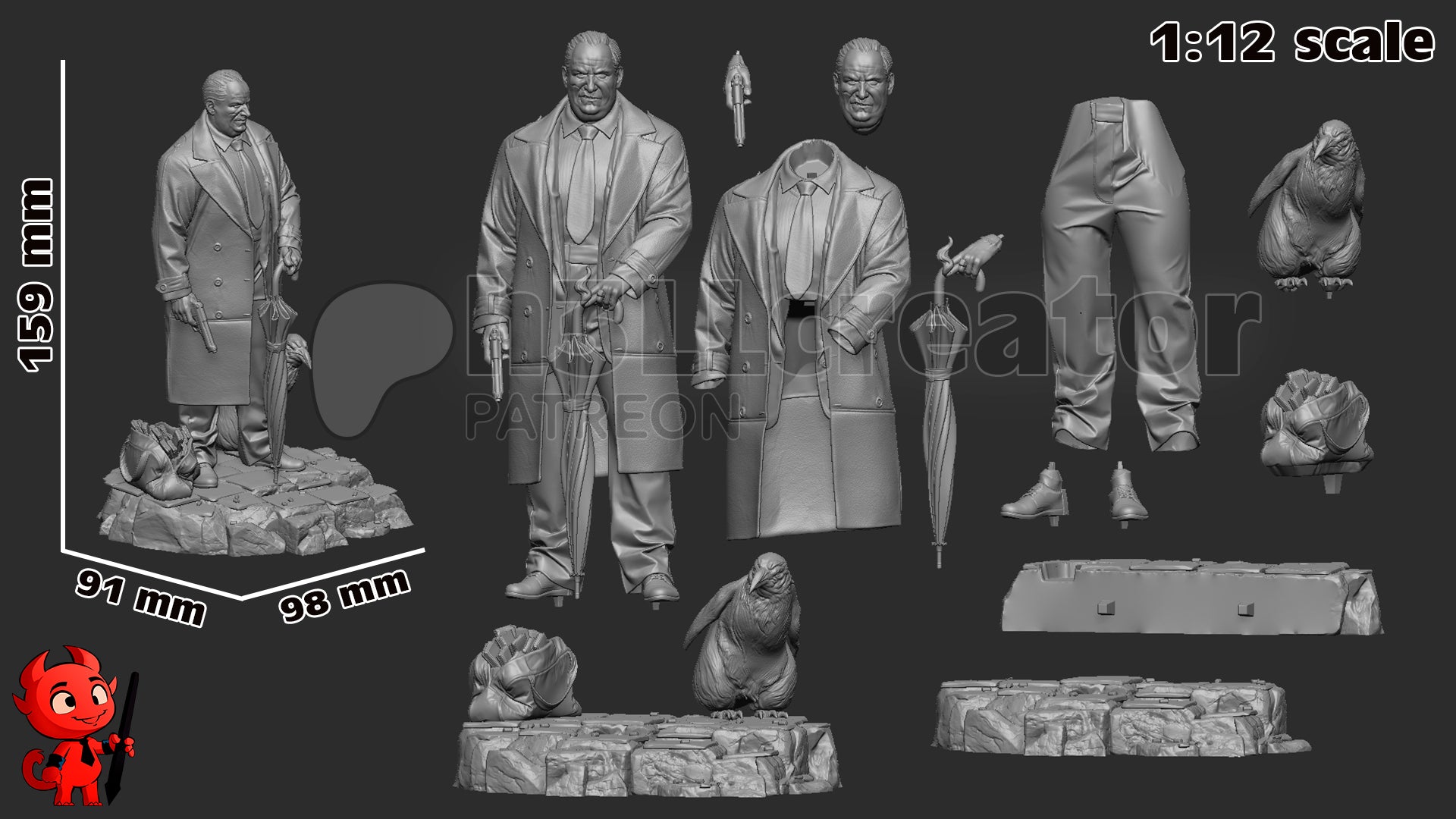 Oswald Cobb (DC) resin figure by h3LLcreator — studio render 13