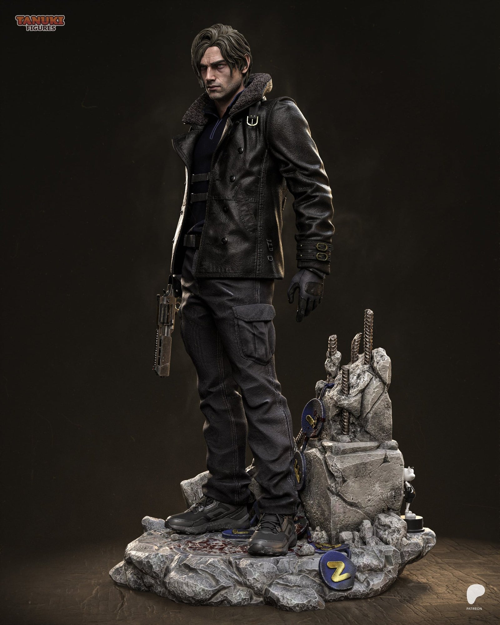 Leon S. Kennedy (Resident Evil) resin figure by Tanuki Figures — studio render 3