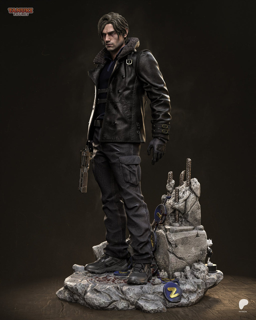 Leon S. Kennedy (Resident Evil) resin figure by Tanuki Figures — studio render 3