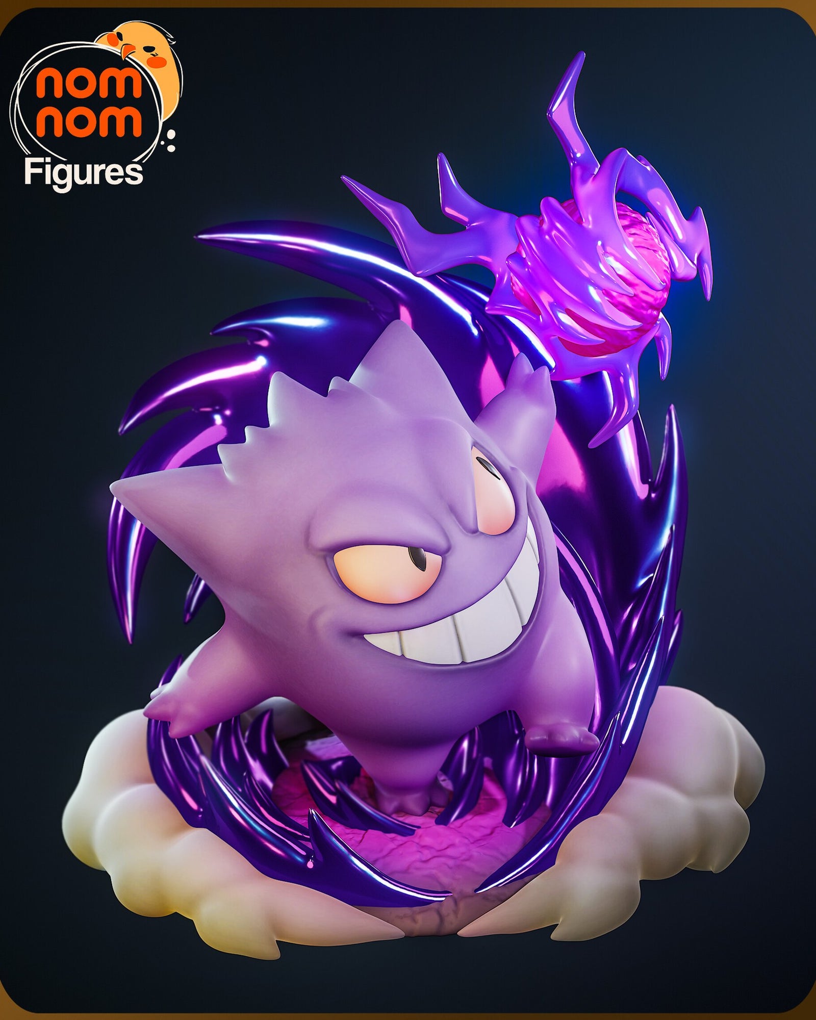 Gengar Pokemon Chibi resin figure by NomNom Figures — studio preview 2