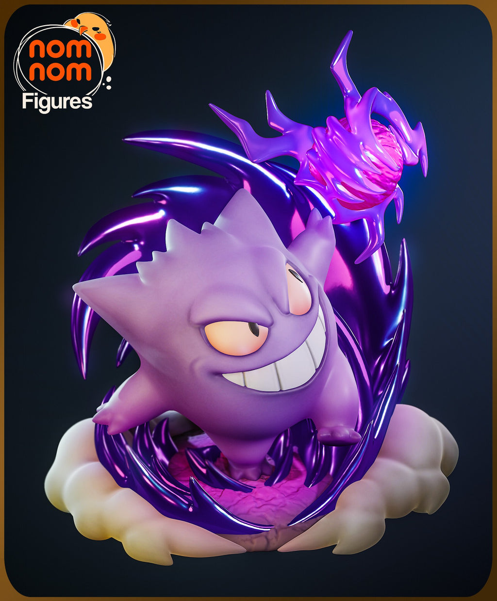 Gengar Pokemon Chibi resin figure by NomNom Figures — studio preview 2