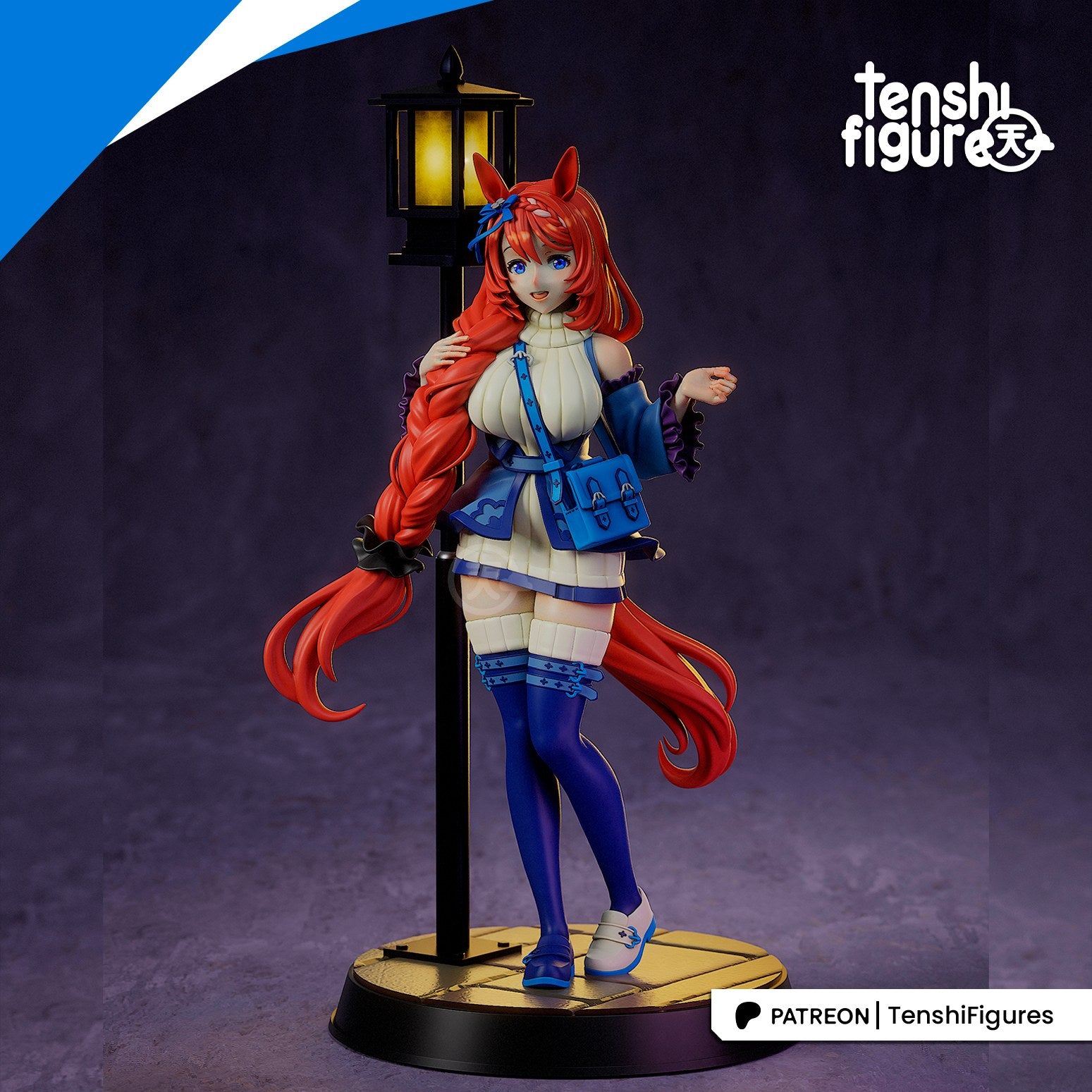 Super Creek (Uma Musume) resin figure by Tenshi Figures — studio render 2