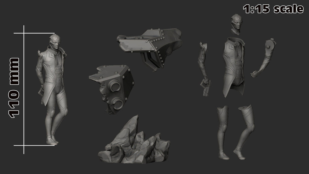 Thane Krios (Mass Effect) resin figure by h3LLcreator — studio render 7