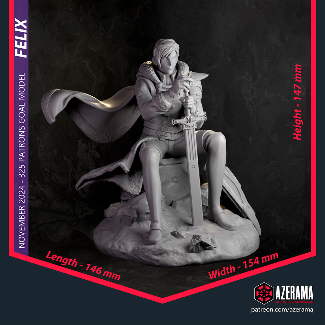 Felix (Fire Emblem) resin figure by Azerama — studio render 5