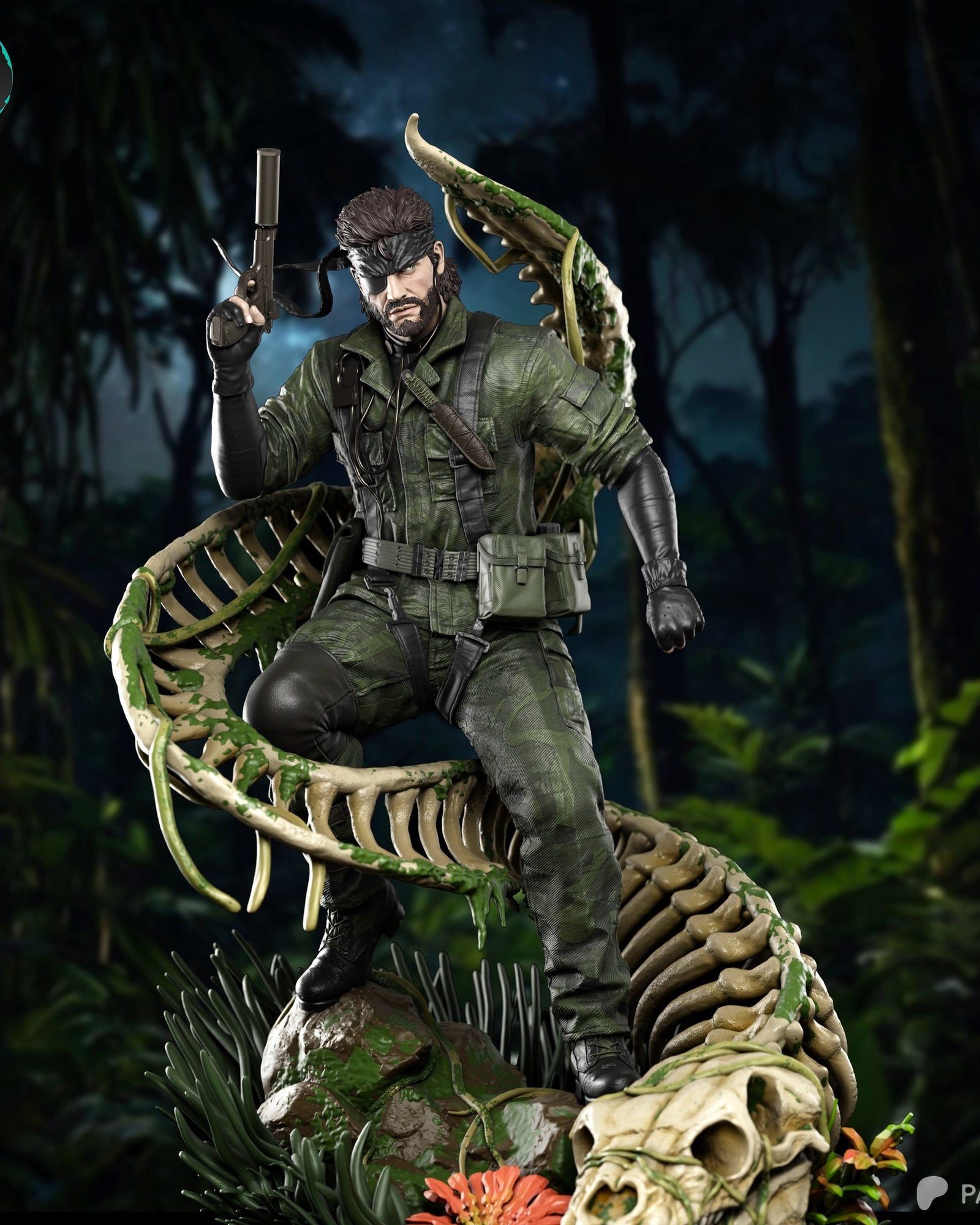 Naked Snake (Metal Gear Solid) resin figure by Kaidan 3D — studio render 2