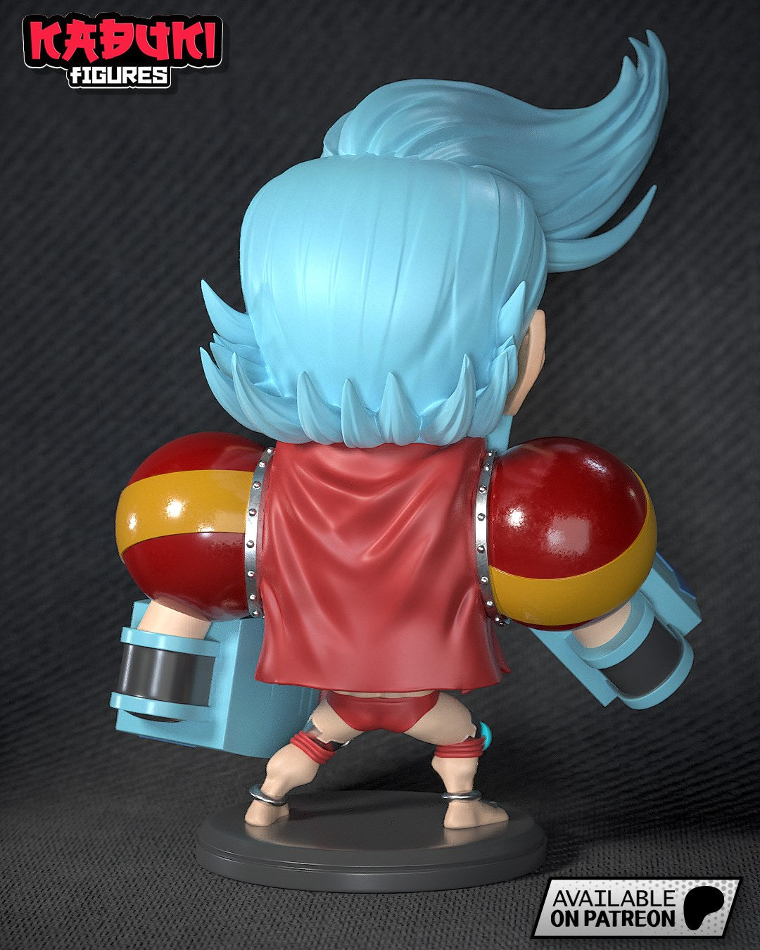 Franky (One Piece) resin figure by Tanuki Figures — studio render 3