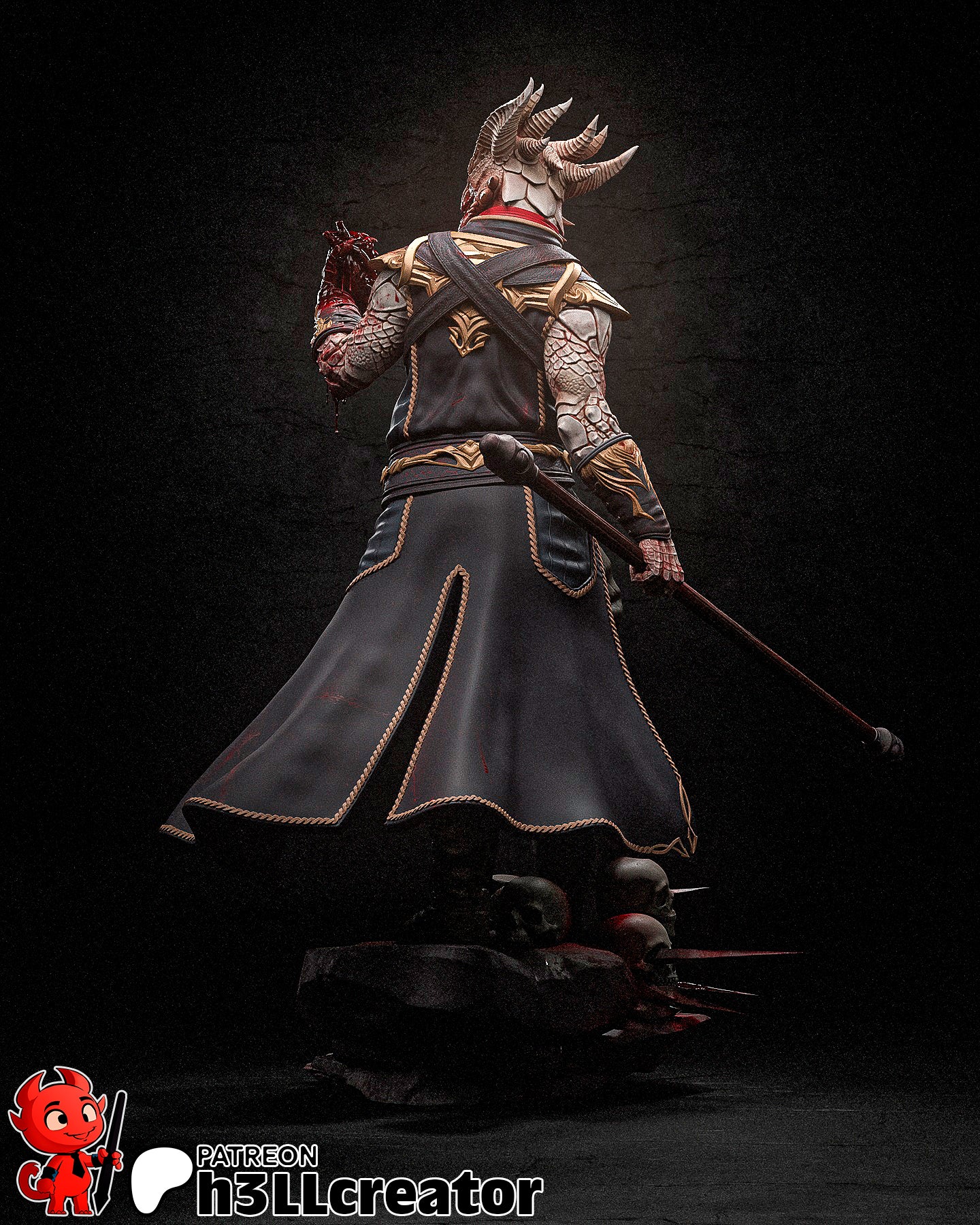 Dark Urge (Baldur's Gate) resin figure by h3LLcreator — studio render 6