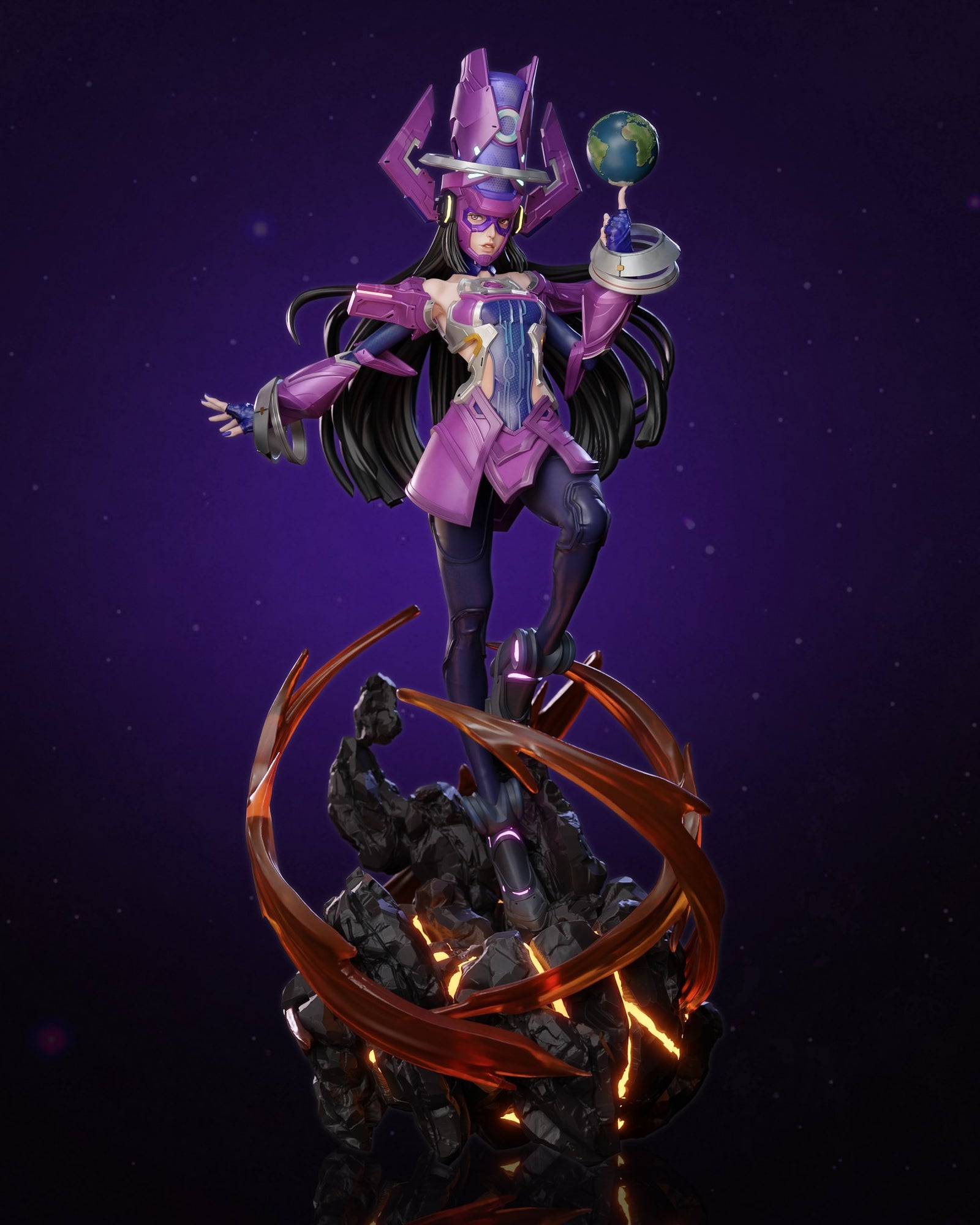 Galacta (Marvel) resin figure by Tenshi Figures — studio render 4