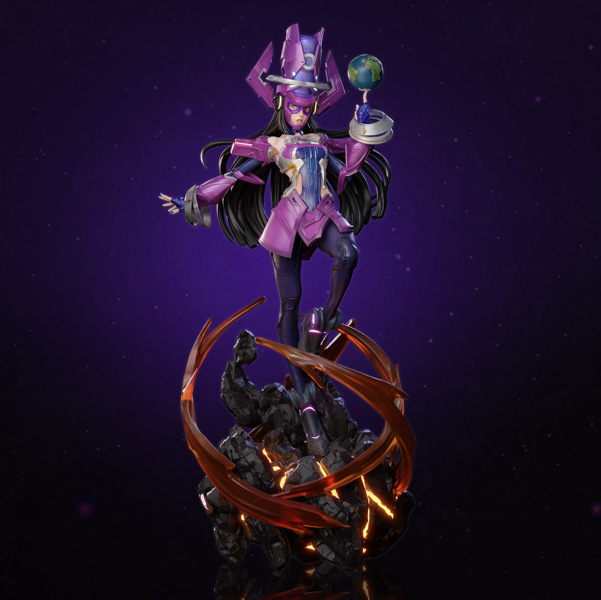Galacta (Marvel) resin figure by Tenshi Figures — studio render 4