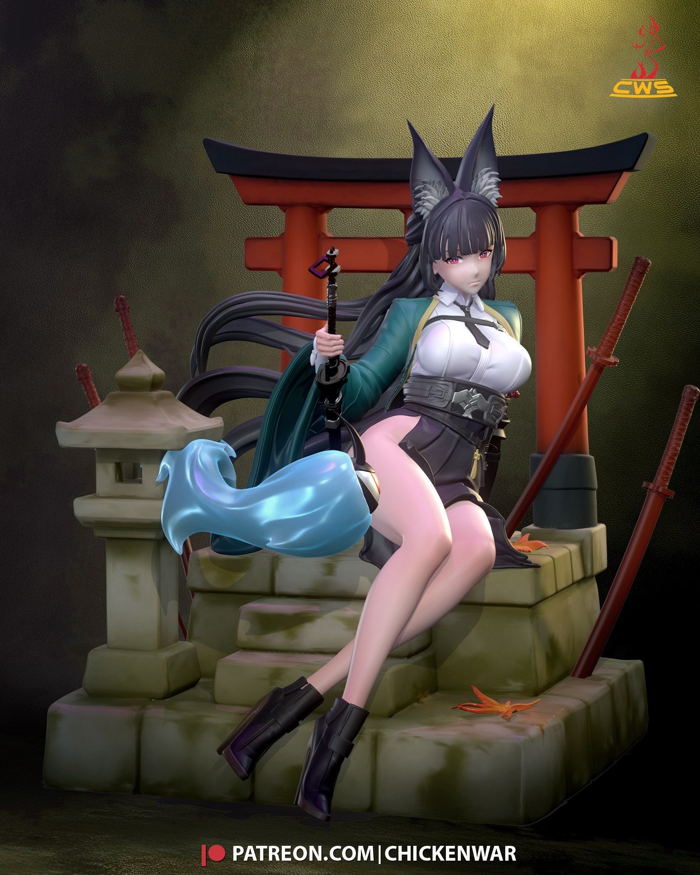 Hoshimi Miyabi (Zenless Zone Zero) resin figure by CW Studio — studio render 7
