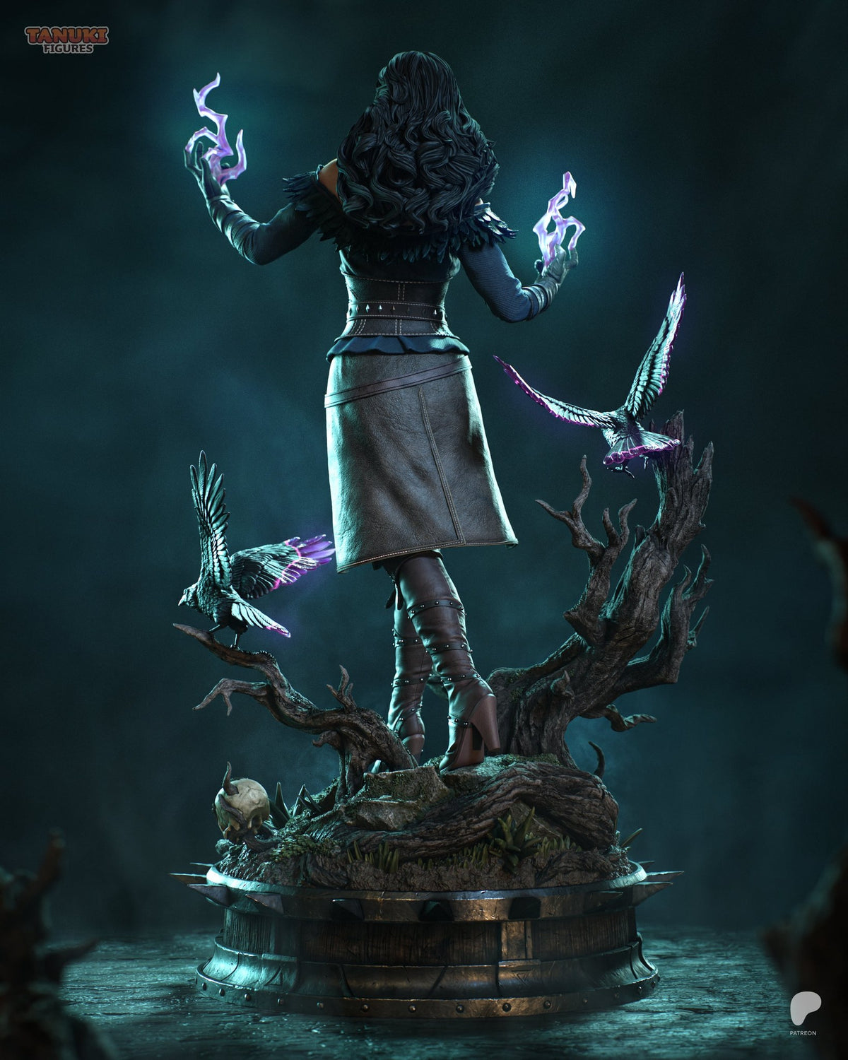 Yennefer of Vengerberg (The Witcher) resin figure by Tanuki Figures — studio render 3