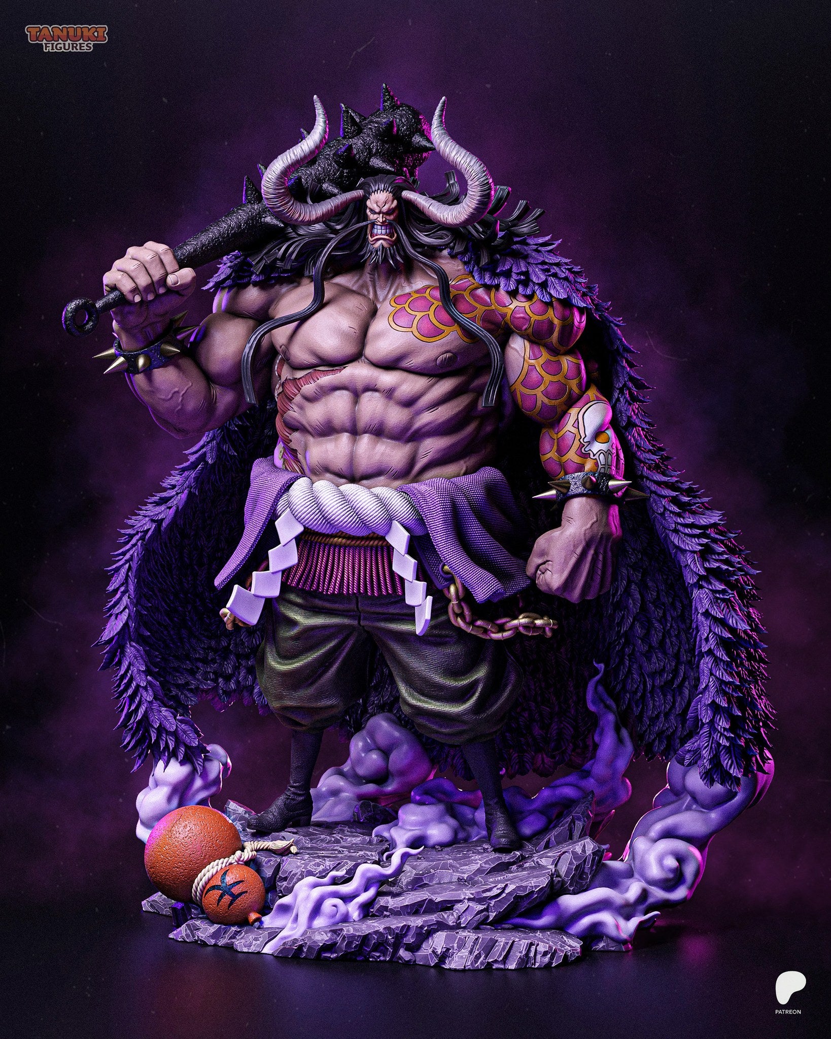 Kaido (One Piece) resin figure by Tanuki Figures — studio render 2