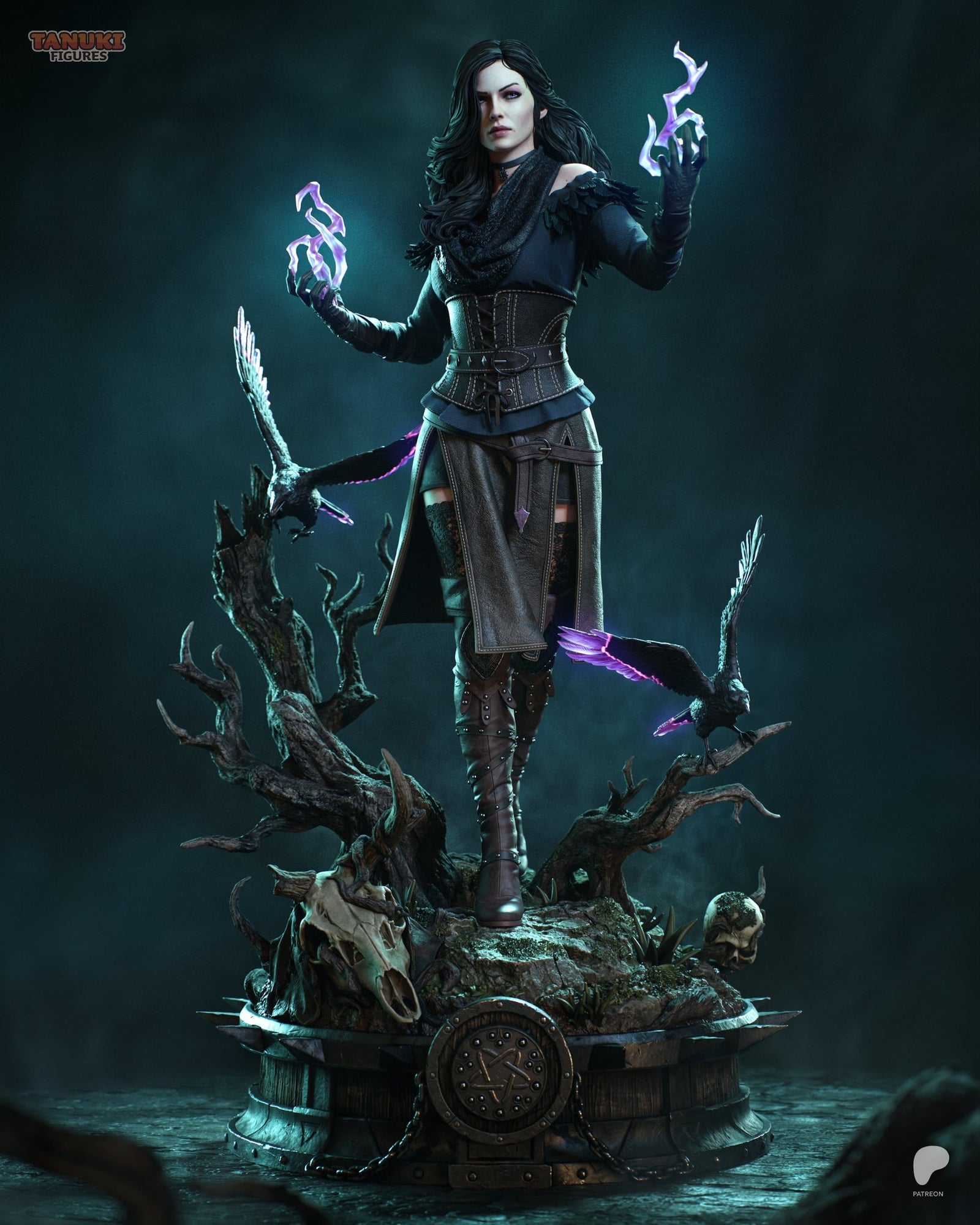 Yennefer of Vengerberg (The Witcher) resin figure by Tanuki Figures — studio render 1