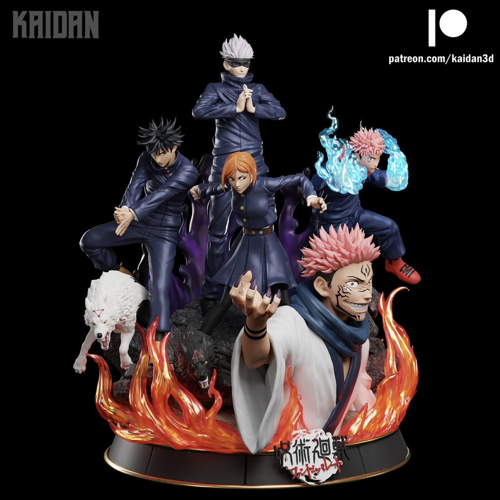 Jujutsu Kaisen Character Collection (Jujutsu Kaisen) resin figure by Kaidan 3D — studio render 4