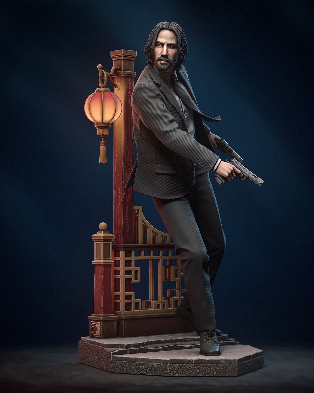 John Wick (John Wick) resin figure by h3LLcreator — studio render 2