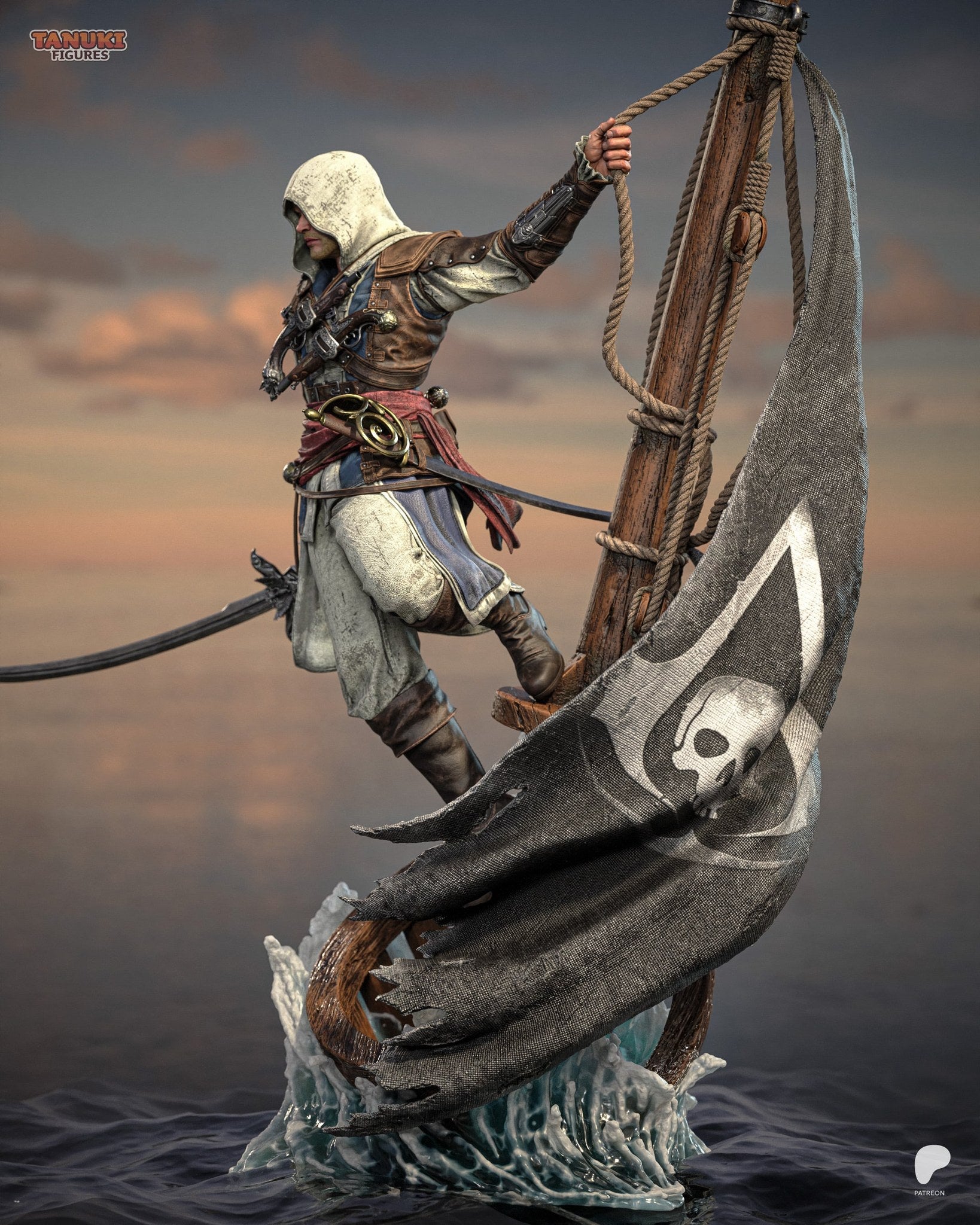 Edward Kenway (Assassin's Creed) resin figure by Tanuki Figures — studio render 8