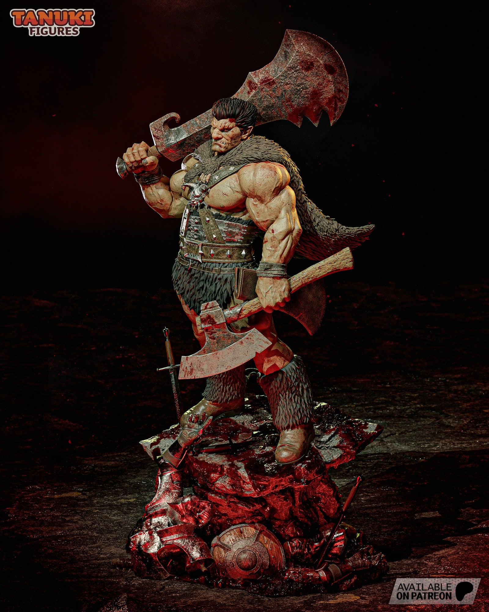 Zodd (Berserk) resin figure by Tanuki Figures — studio render 3