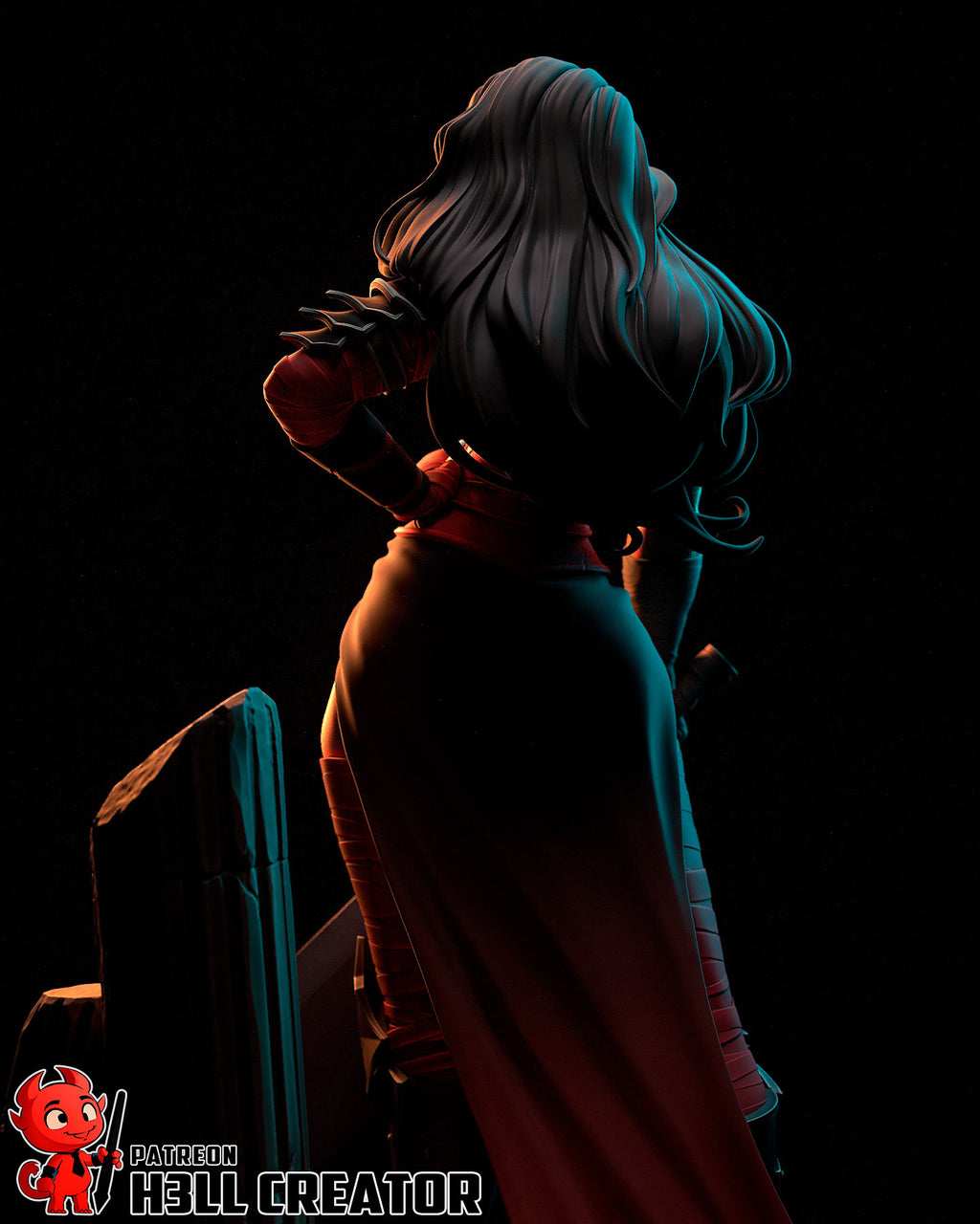 Wonder Woman (DC) resin figure by h3LLcreator — studio render 8