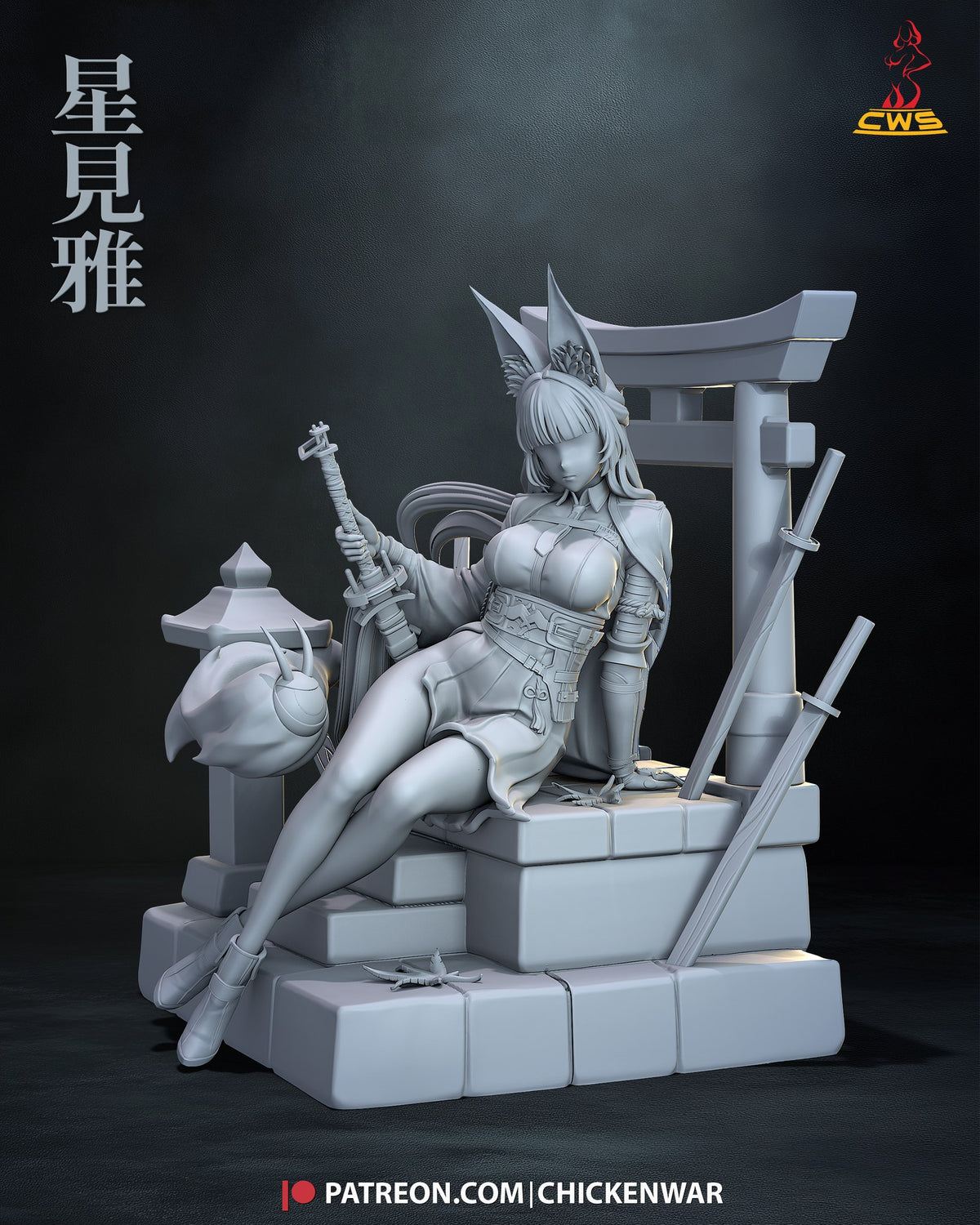 Hoshimi Miyabi (Zenless Zone Zero) resin figure by CW Studio — studio render 9