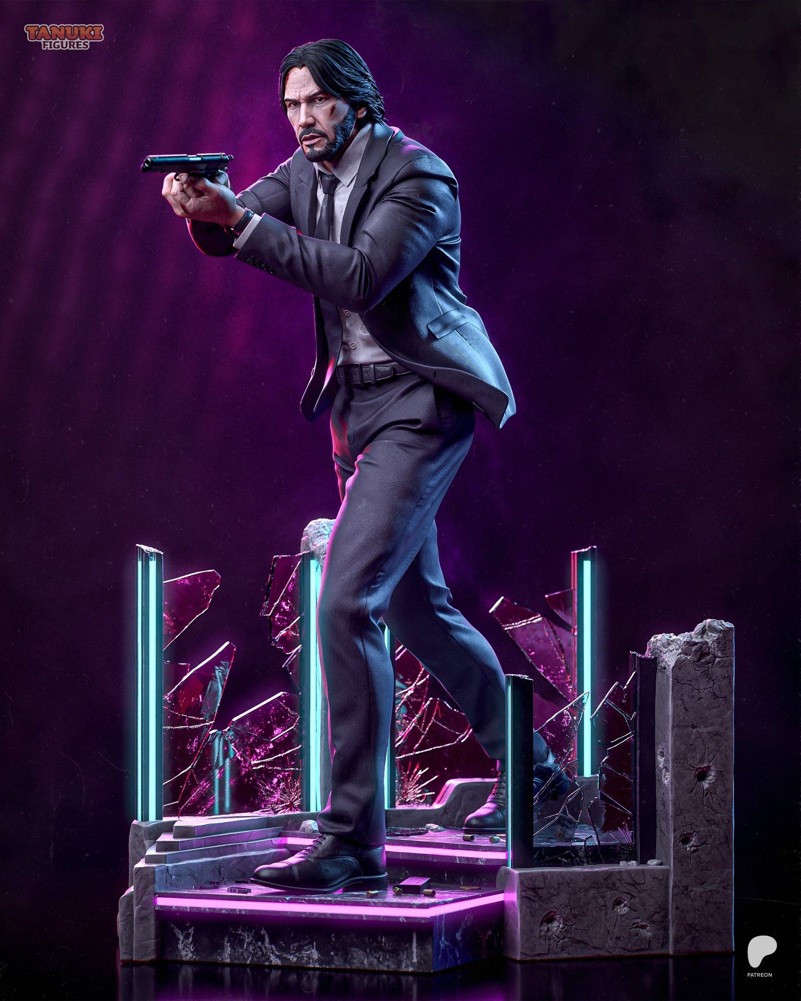 John Wick (John Wick) resin figure by Tanuki Figures — studio render 1