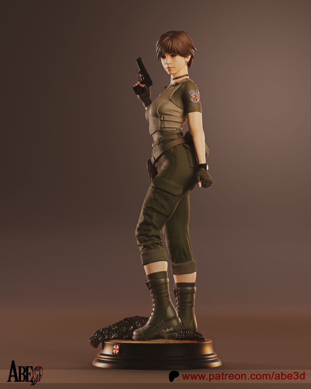 Rebecca Chambers (Resident Evil) resin figure by Abe3D — studio render 4