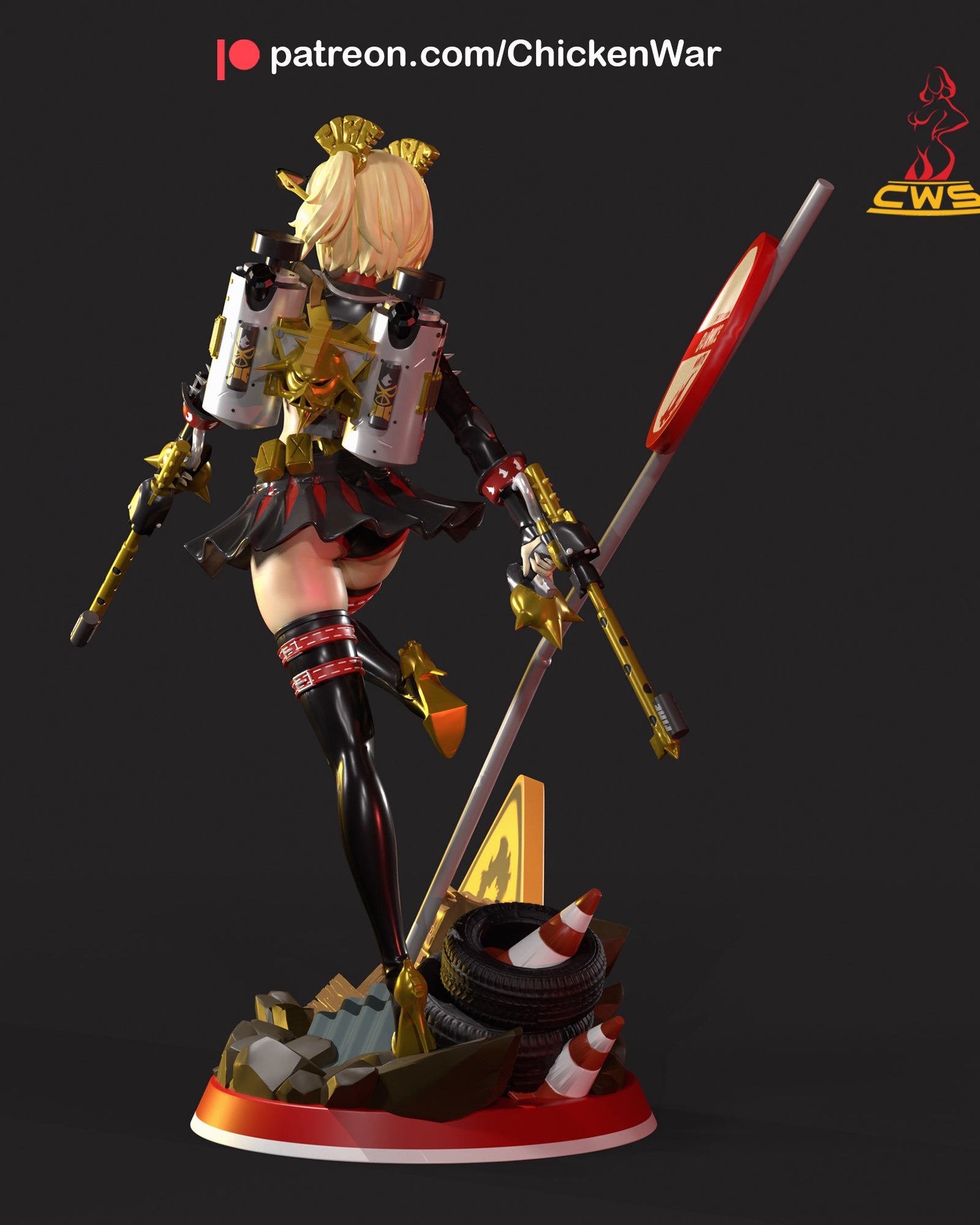 Burnice White (Zenless Zone Zero) resin figure by CW Studio — studio render 5
