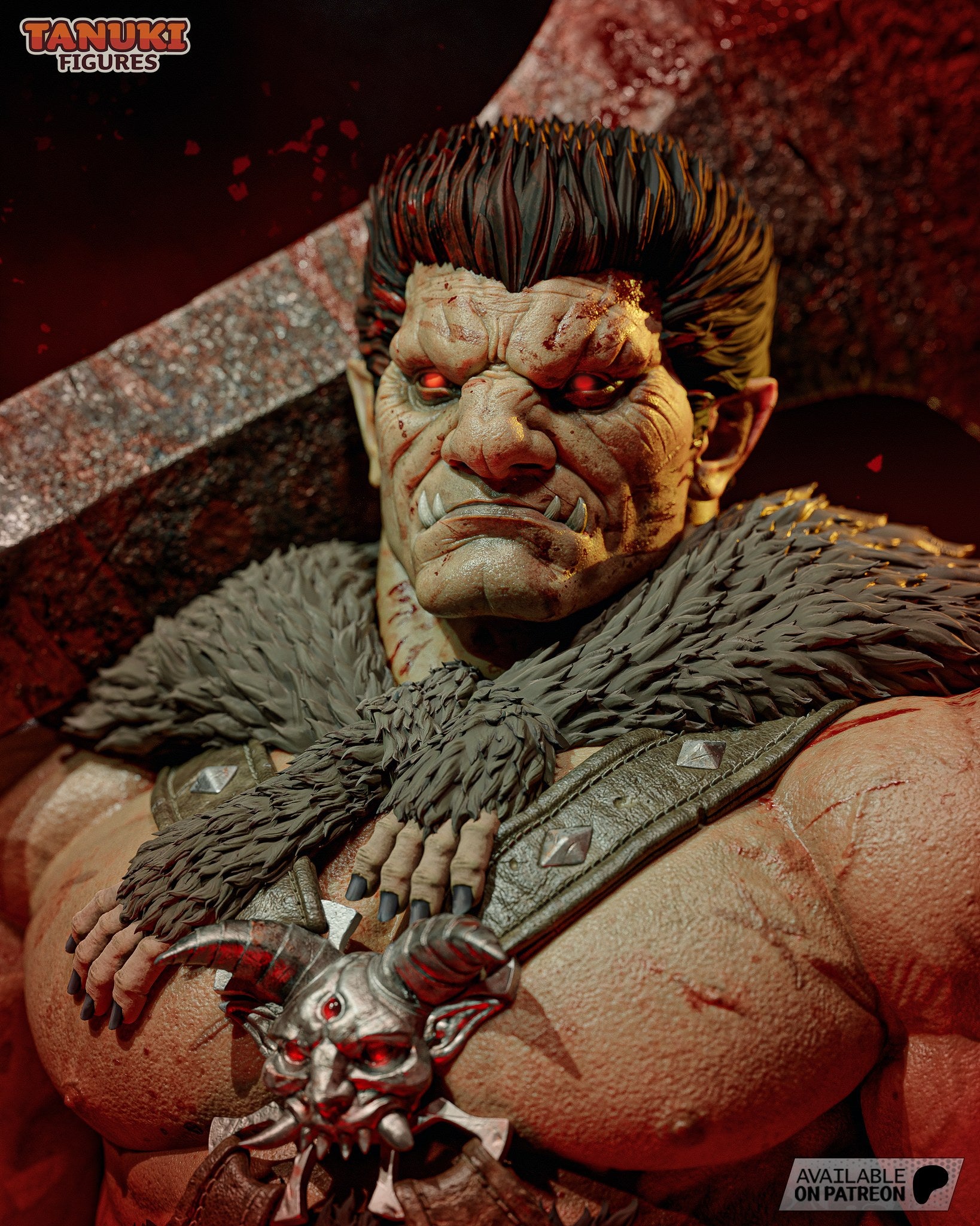 Zodd (Berserk) resin figure by Tanuki Figures — studio render 6