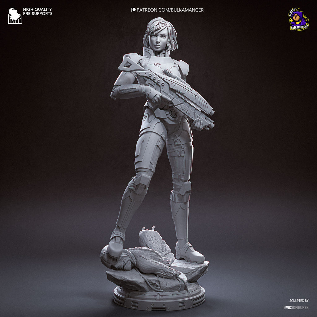 Jane Shepard (Mass Effect) resin figure by Bulkamancer — studio render 12