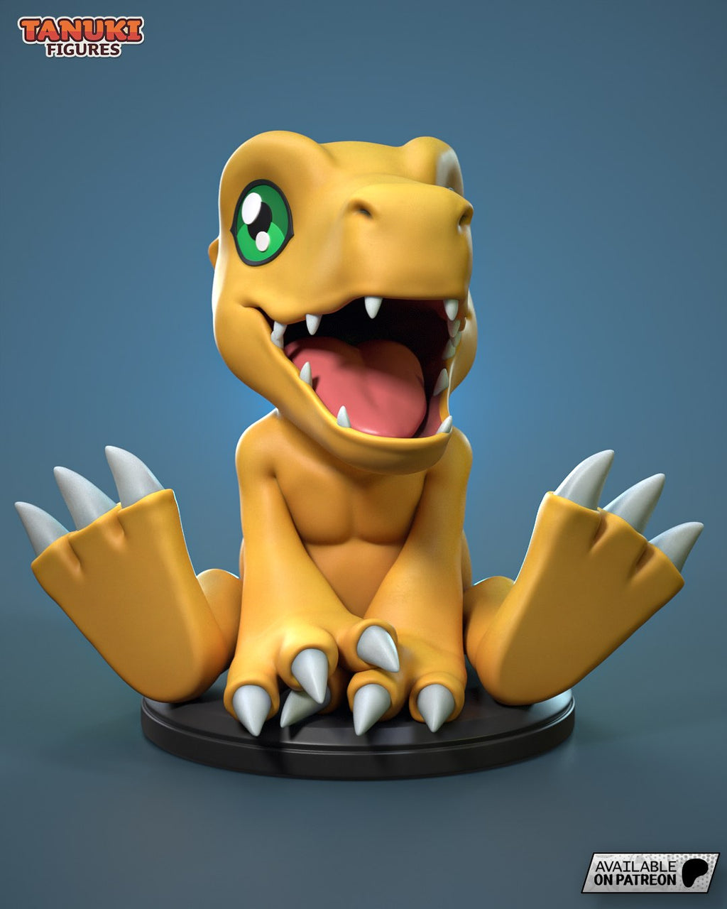 Agumon (Digimon) resin figure by Tanuki Figures — studio render 4