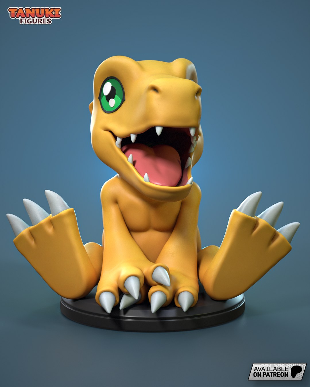 Agumon (Digimon) resin figure by Tanuki Figures — studio render 4