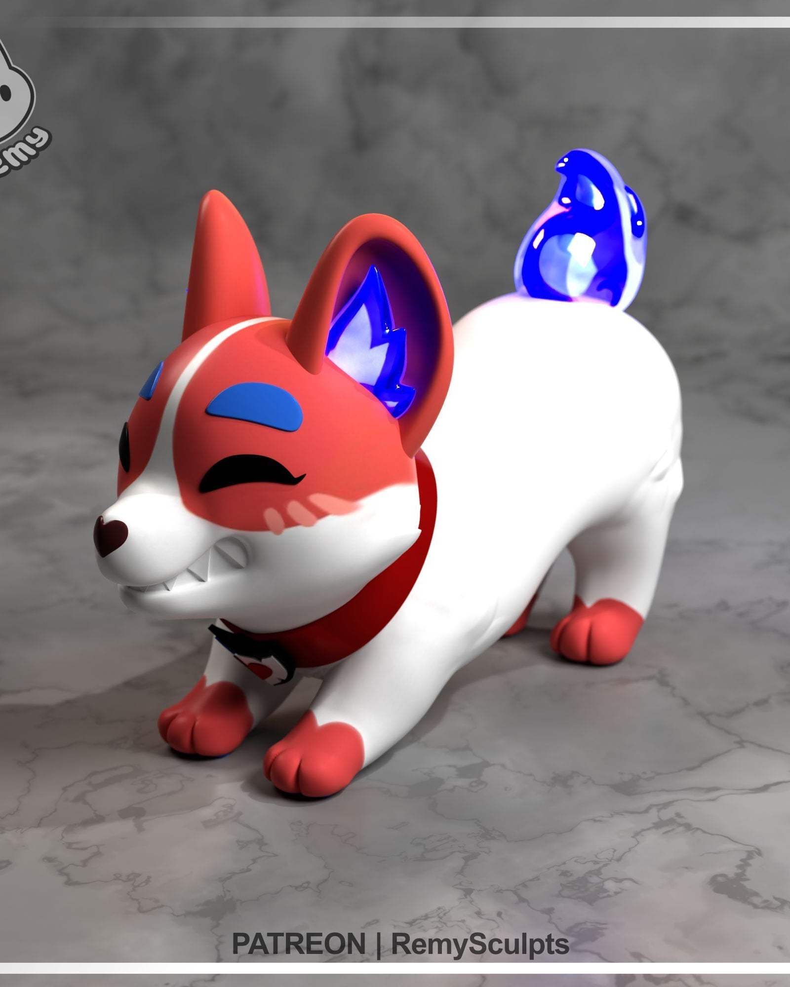 Elizabeth Rose Bloodflame (Hololive) resin figure by RemyJF — studio render 1