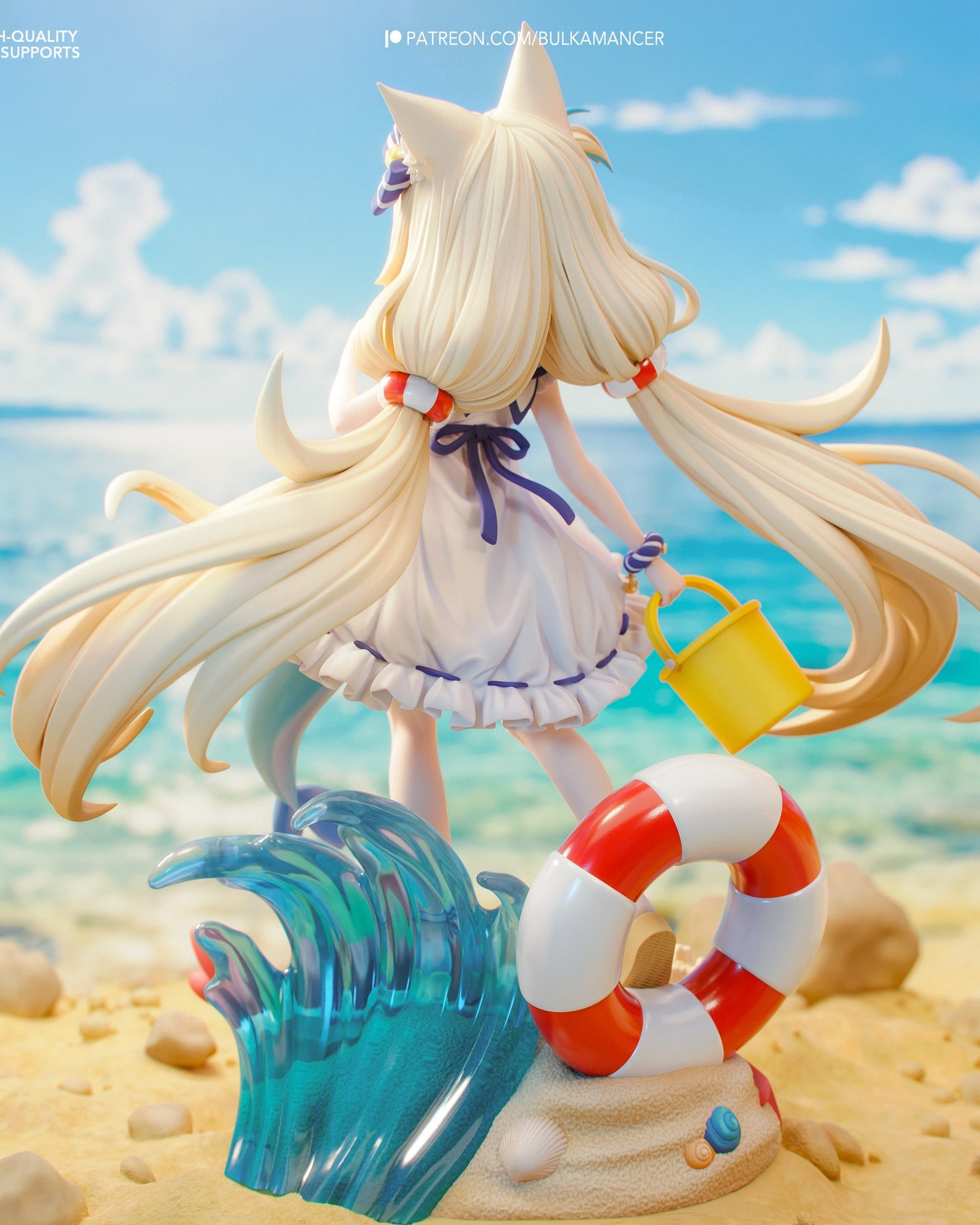 Sameko Saba (VTubers) resin figure by Bulkamancer — studio render 5