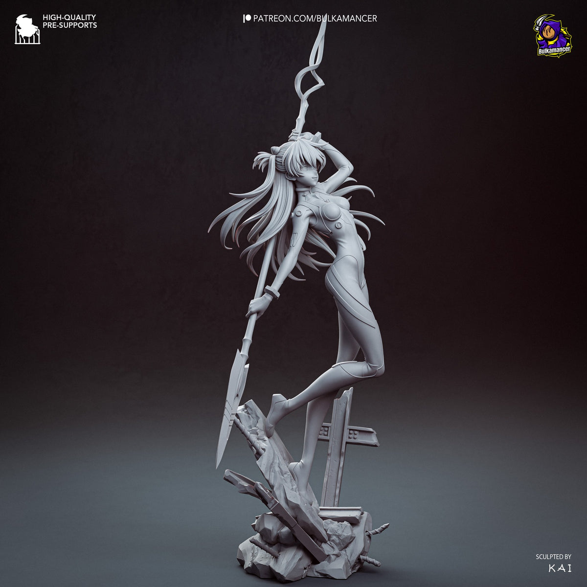 Asuka Langley (Evangelion) resin figure by Bulkamancer — studio render 12