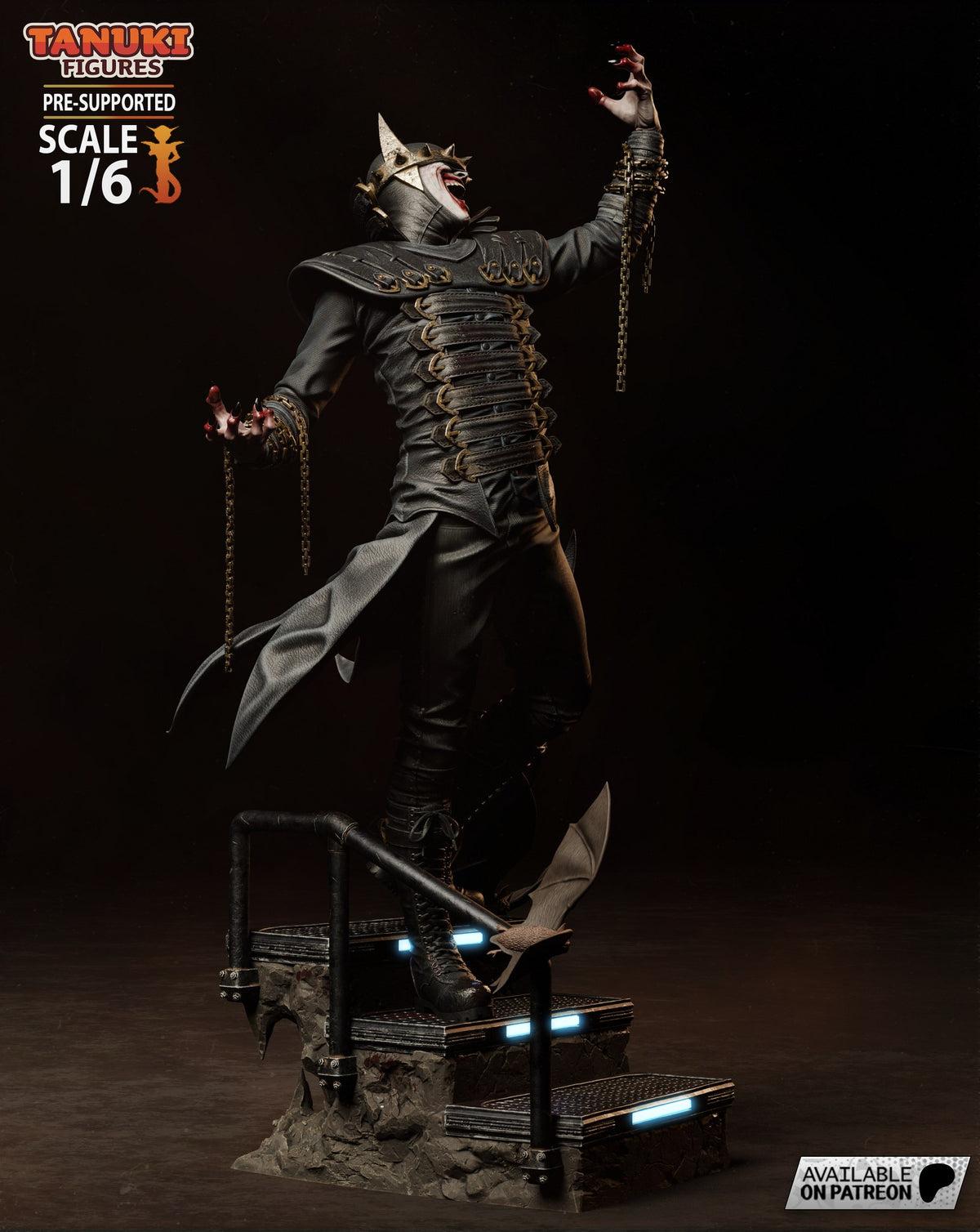 Batman Who Laughs (DC) resin figure by Tanuki Figures — studio render 2