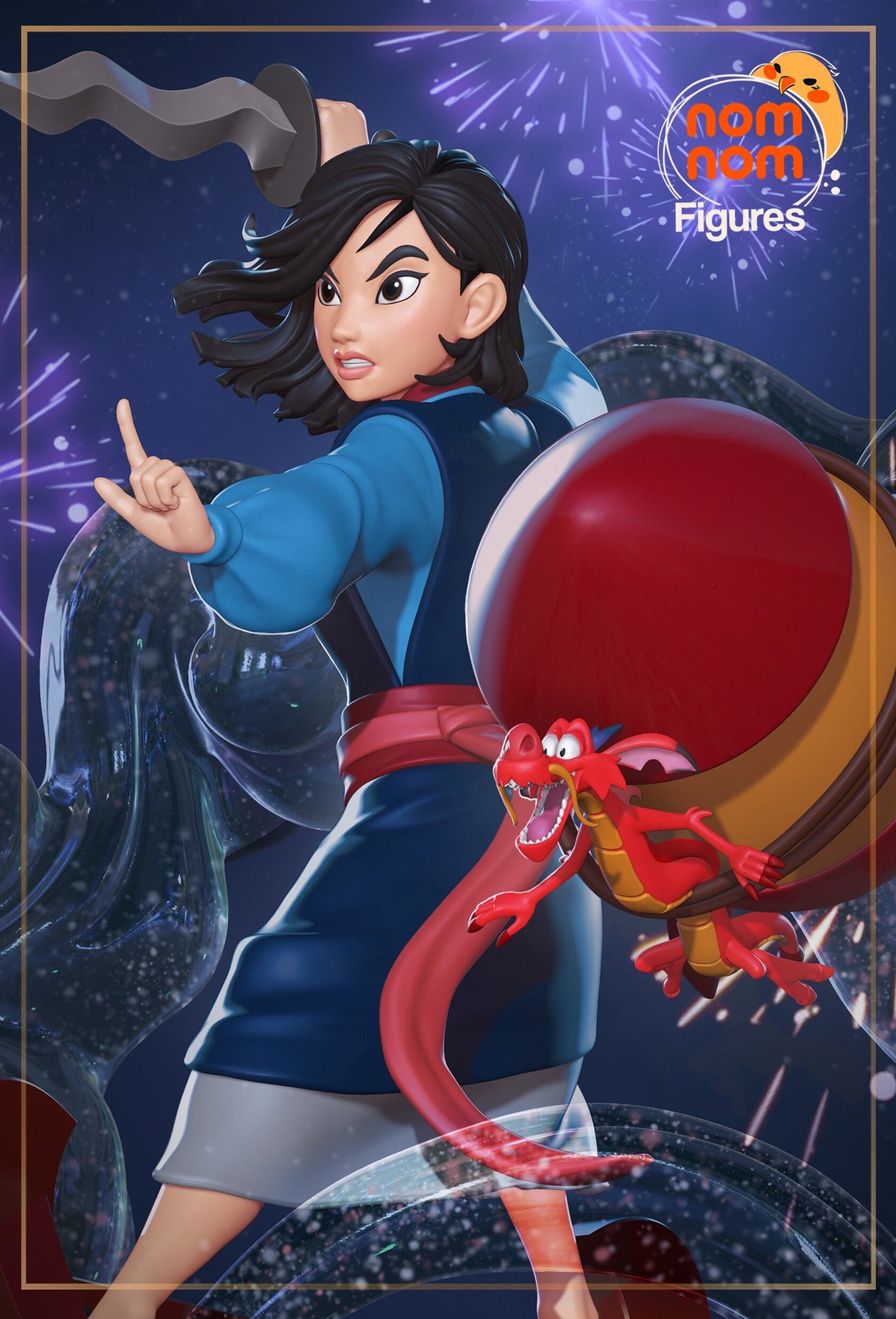 Mulan resin figure by NomNom Figures — studio preview 1