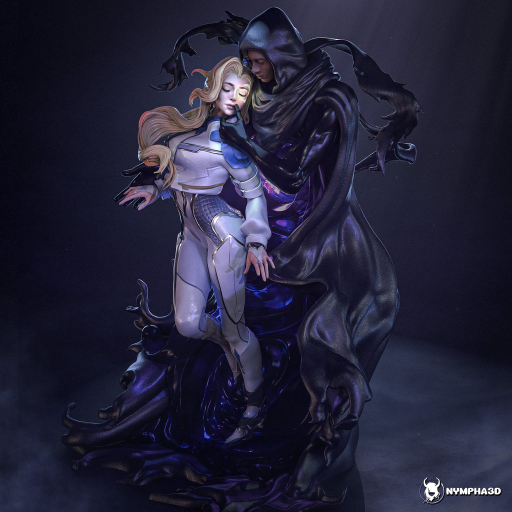 Cloak and Dagger (Marvel) resin figure by Nympha — studio render 2