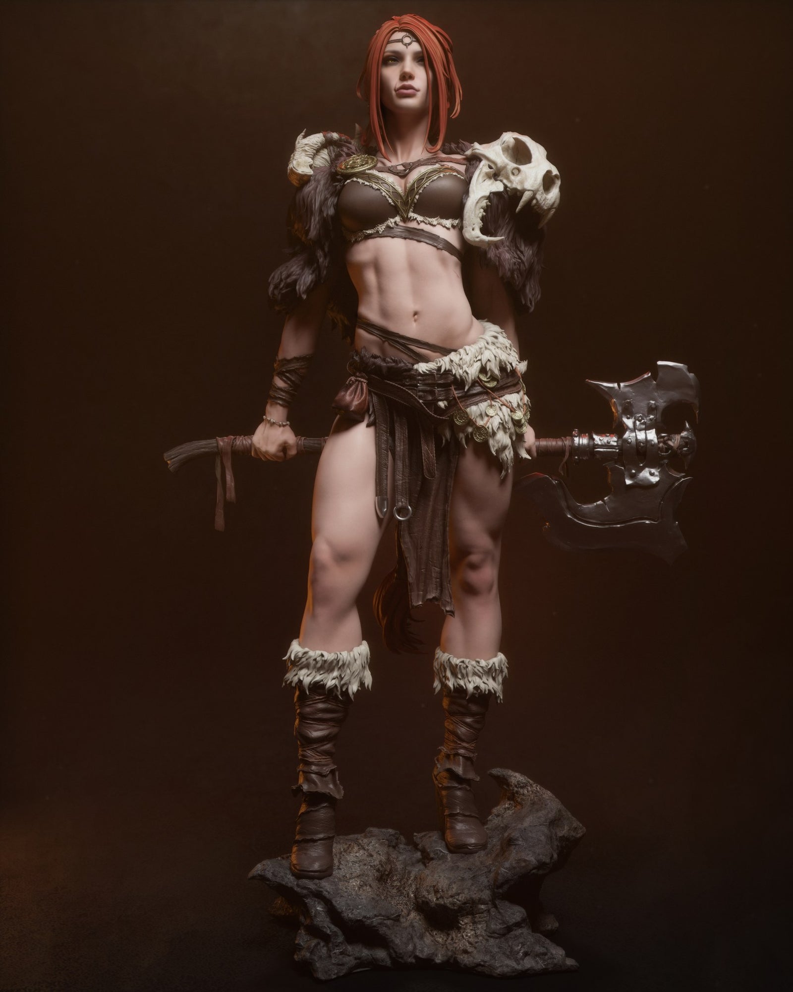 Barbarian Queen _Original Characters resin figure by CA 3D Studios — studio preview 4