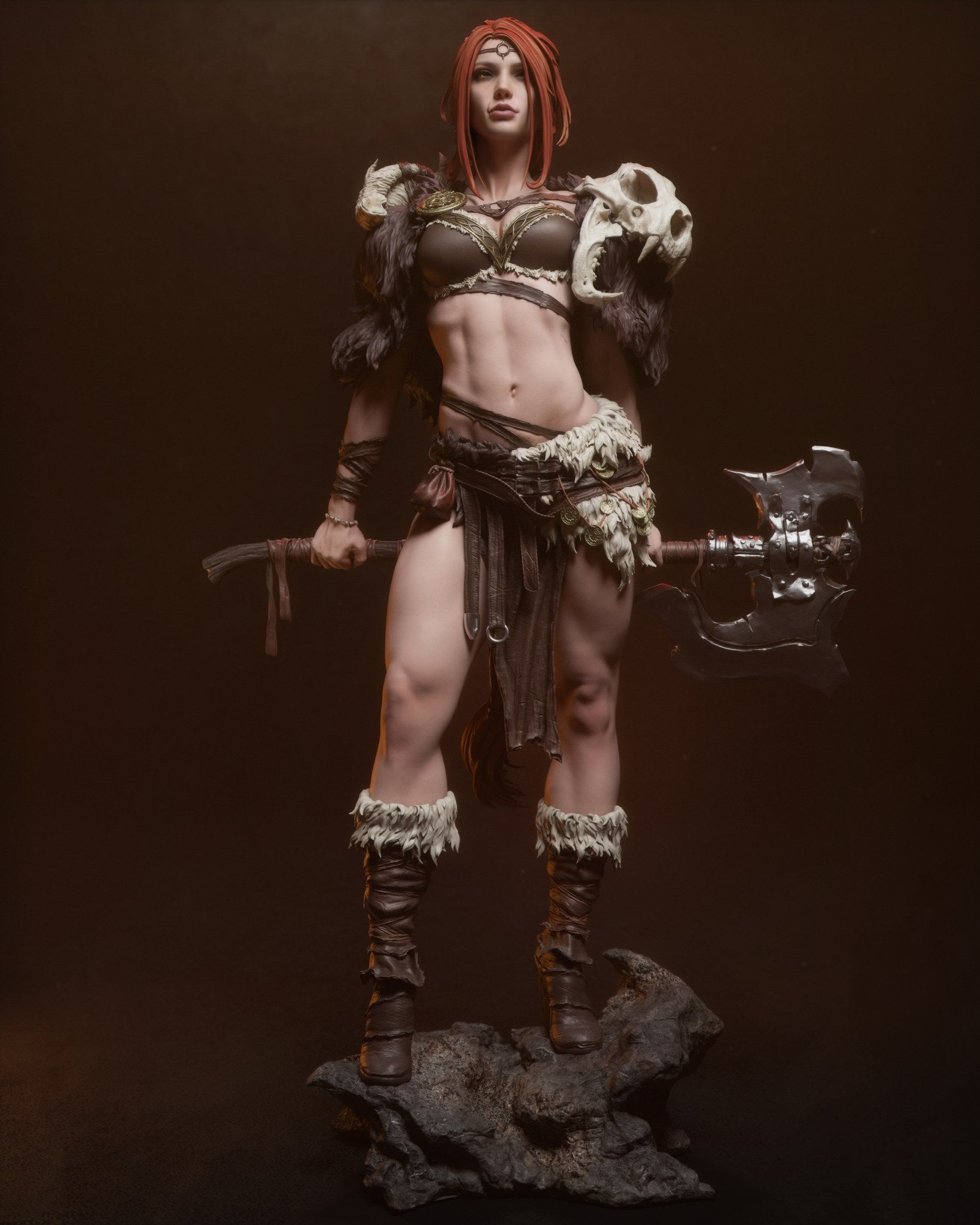 Barbarian Queen _Original Characters resin figure by CA 3D Studios — studio preview 4