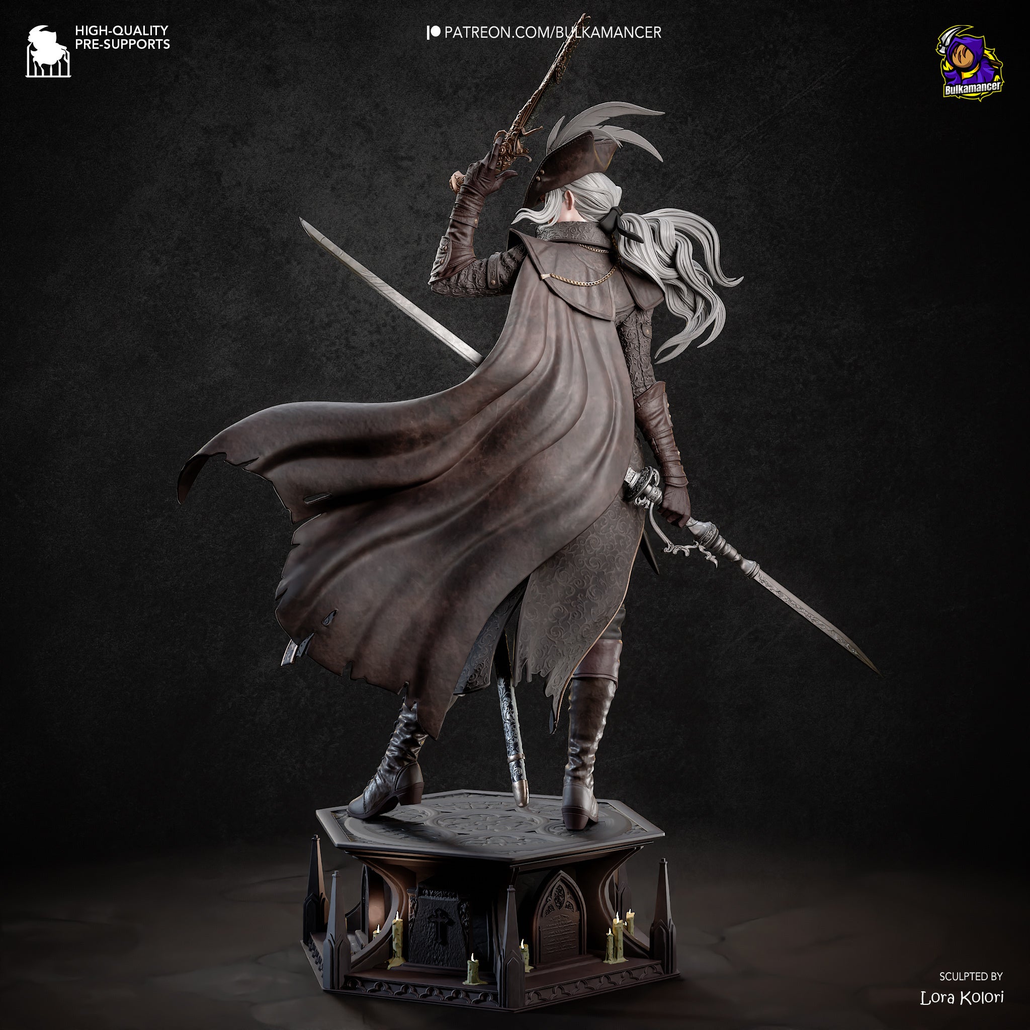 Lady Maria (Bloodborne) resin figure by Bulkamancer — studio render 4